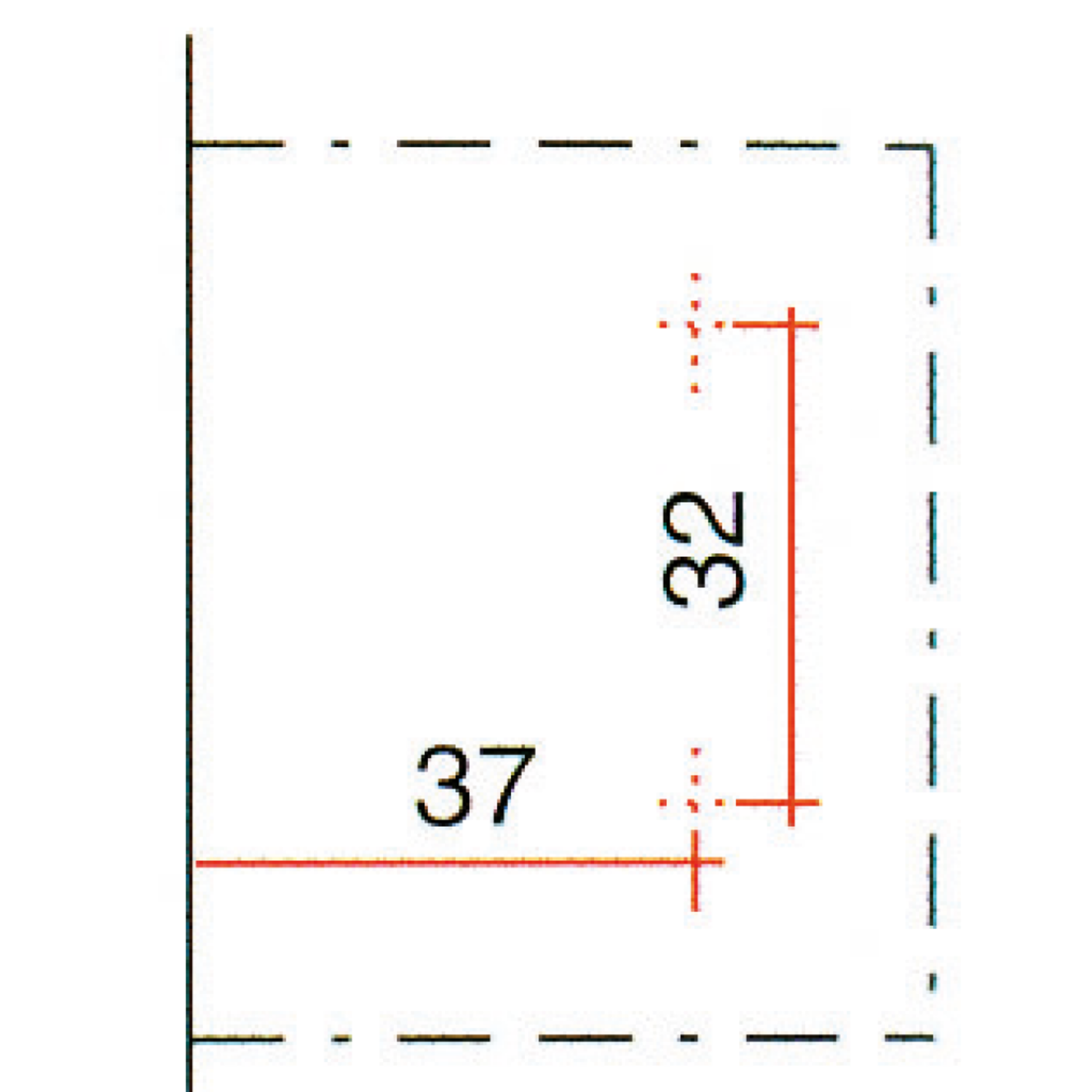 Kruisstelplaat voor verstekscharnier 45°/135°