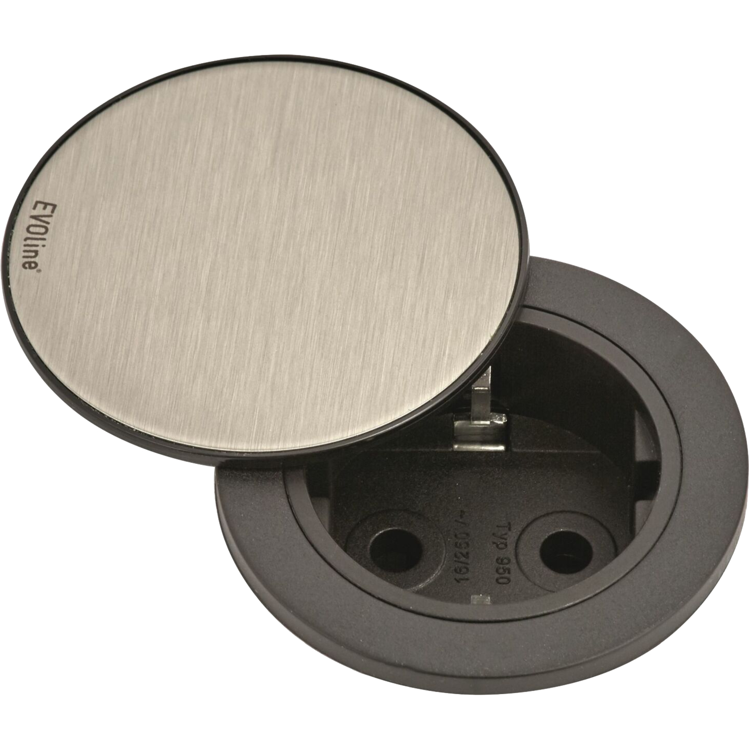 Evoline One stekkerdoos rvs 3m kabel b/f + draaideksel
