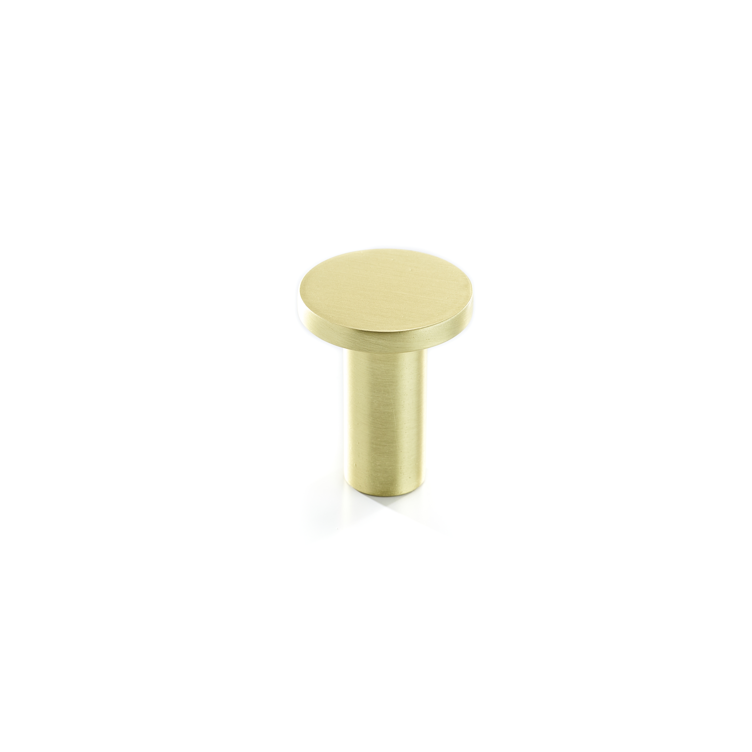Knop ellie ø25x27 zamak geborsteld goud
