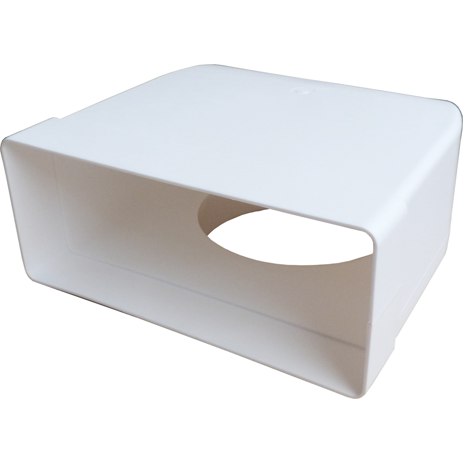 System 220 adapt. coin 90° tube plat-d125mm blanc 