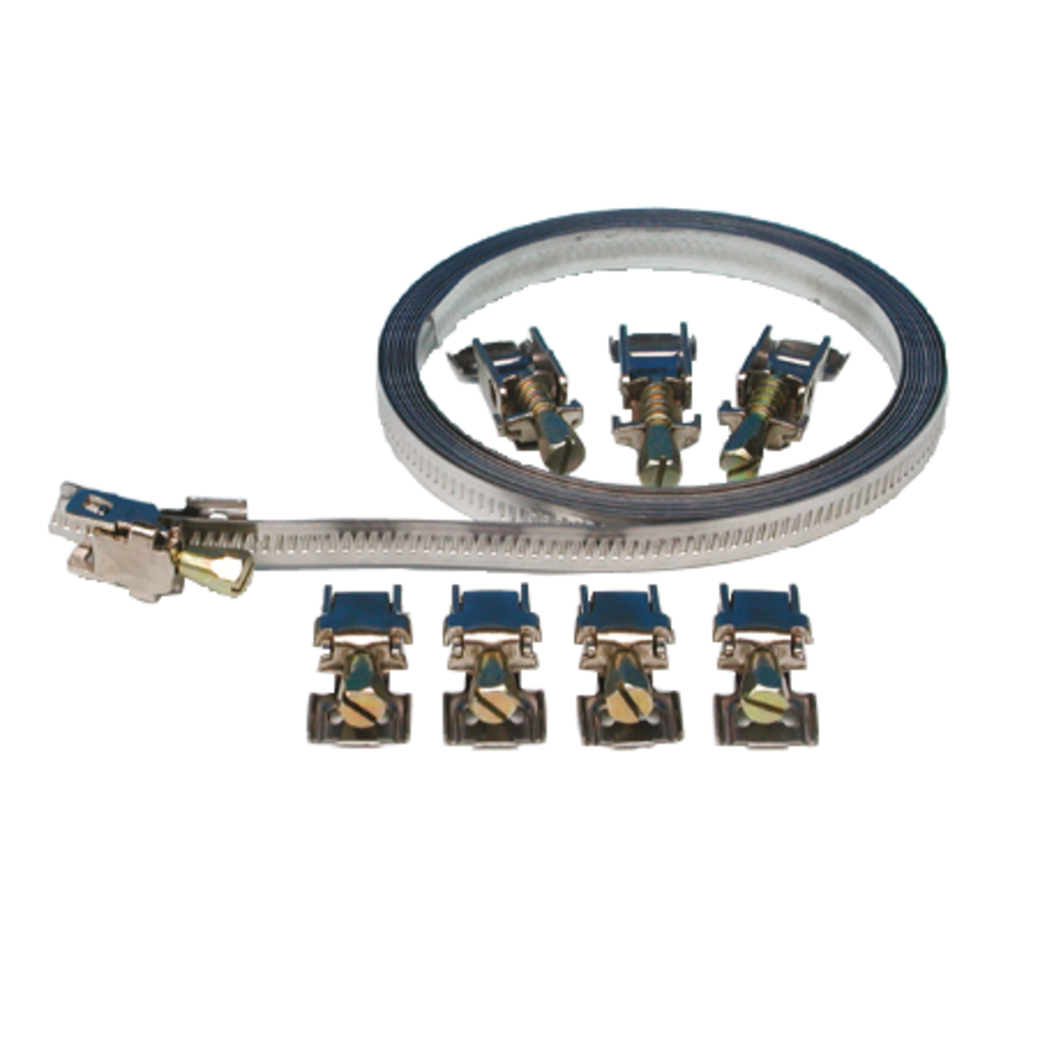 Coll.de serrage sans fin(3 m)+8 fermet.  