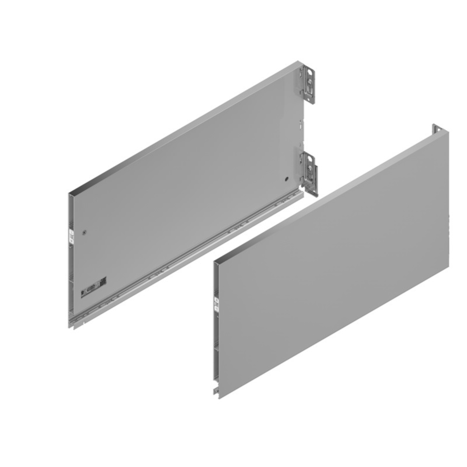 Vionaro set zijwand h249 nl500 zilver