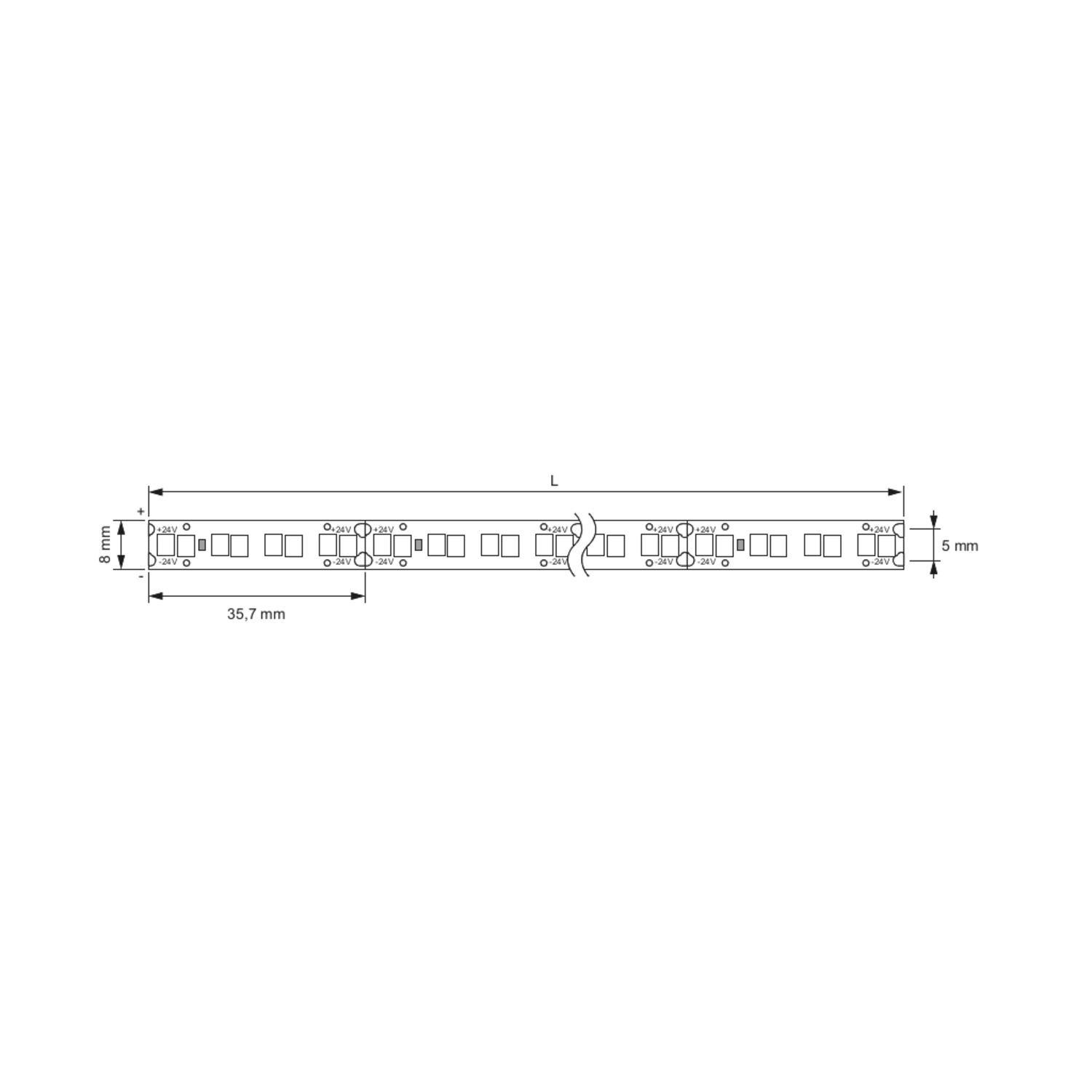 Ledstrip Dual Color 50m 2700/4000K 24V 9.8W/m IP20