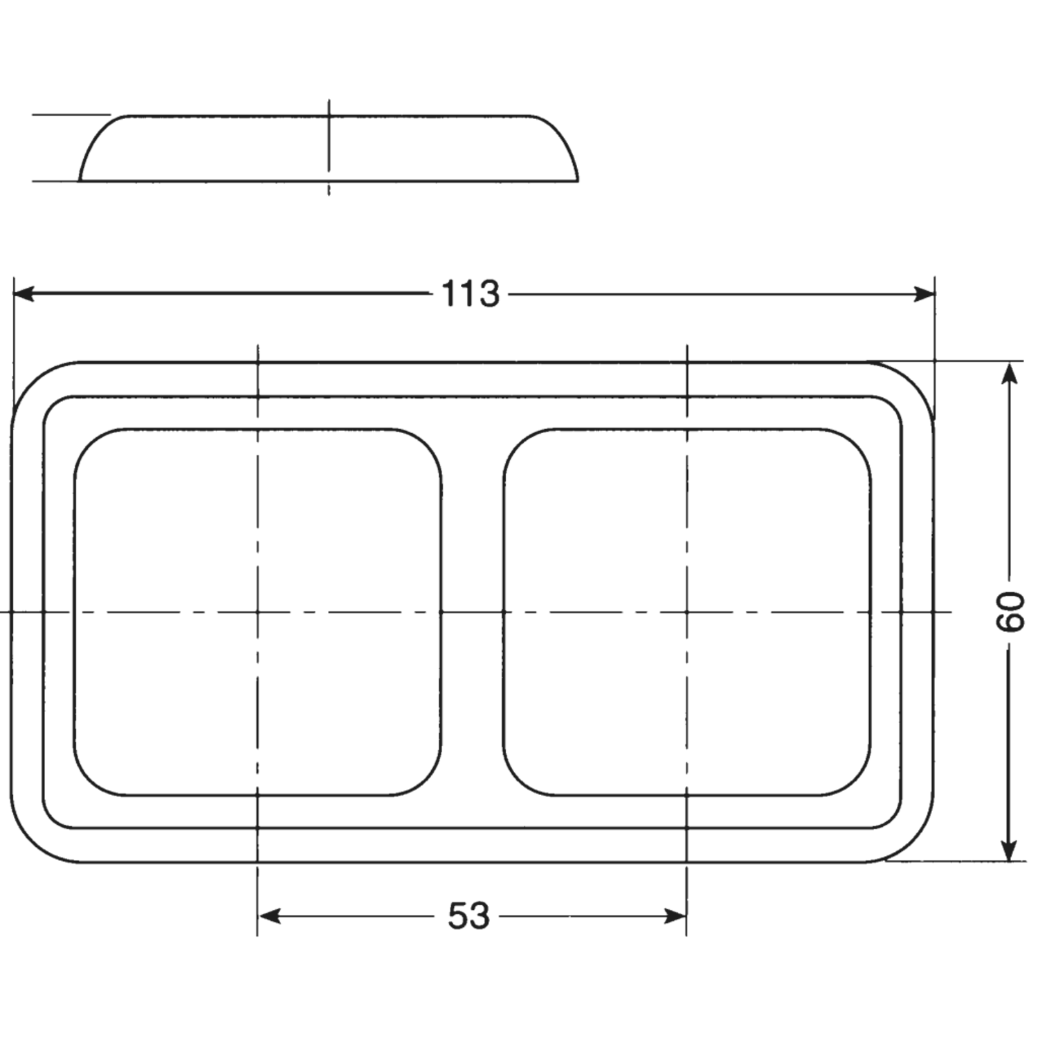 Cadre double inox-look  