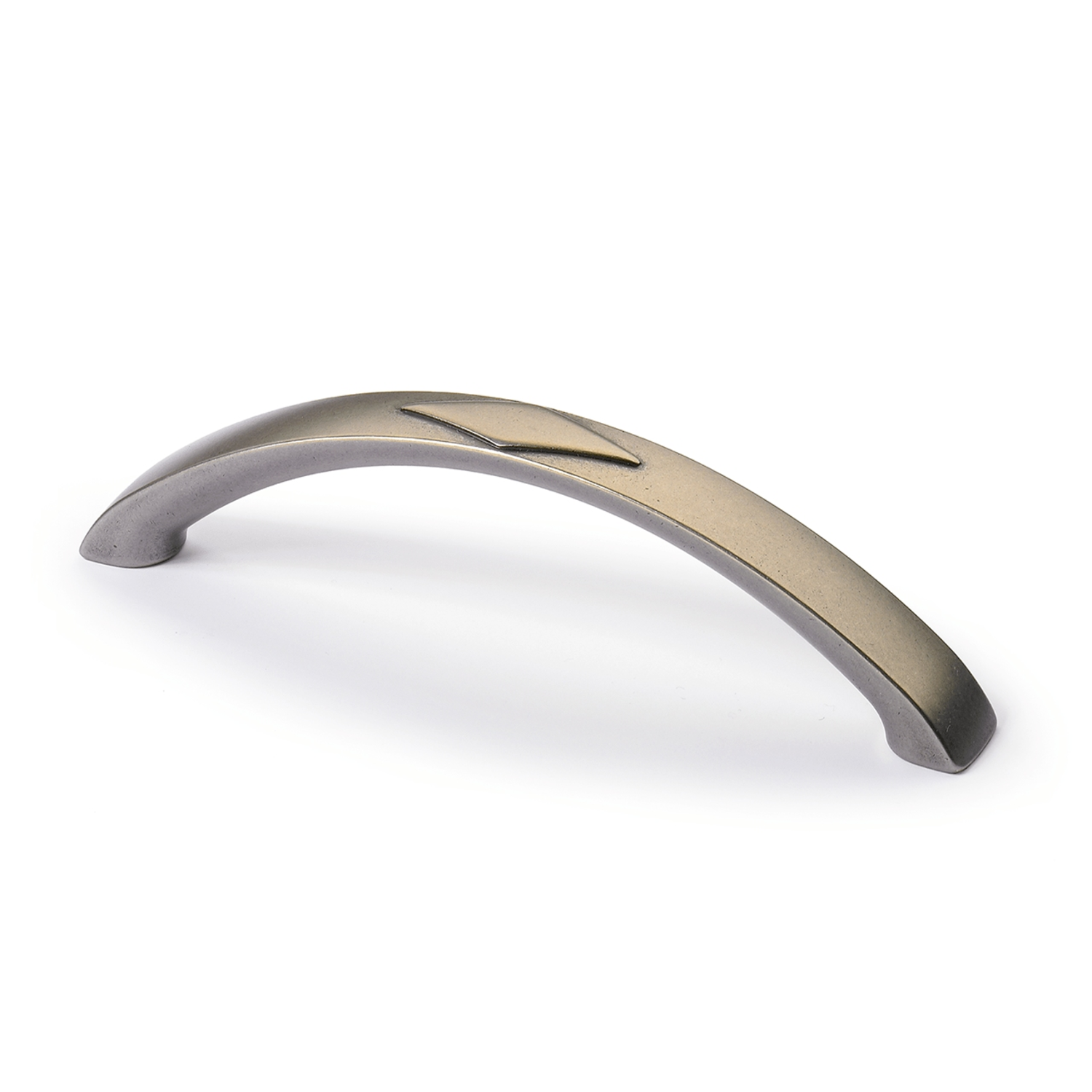 Poignée Bracara, entraxe de perçages 128, L 150 mm, B 15 mm, H 33 mm, aspect étain