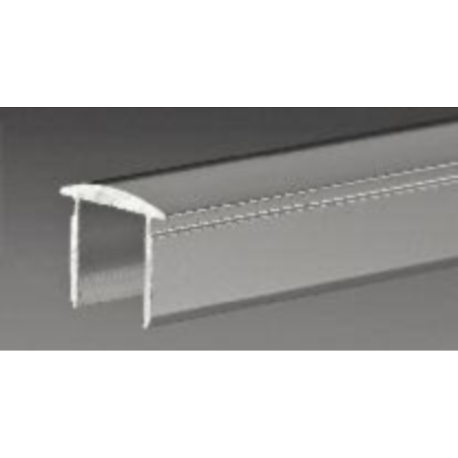 Bovenprofiel met boogvorm, B16 H13.5 L1498, aluminium met geborsteld rvs effect