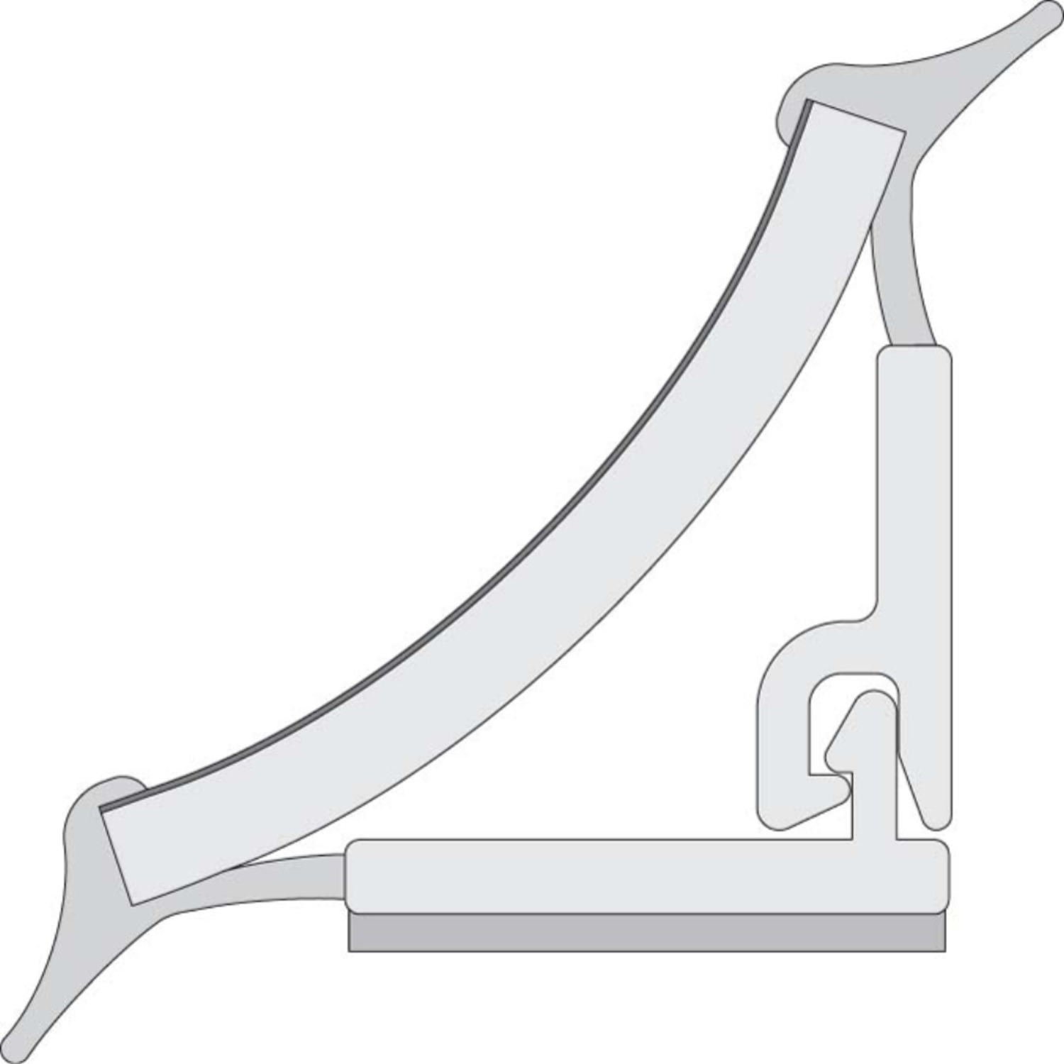 Voegenprofiel 14x14mm RVS geborsteld