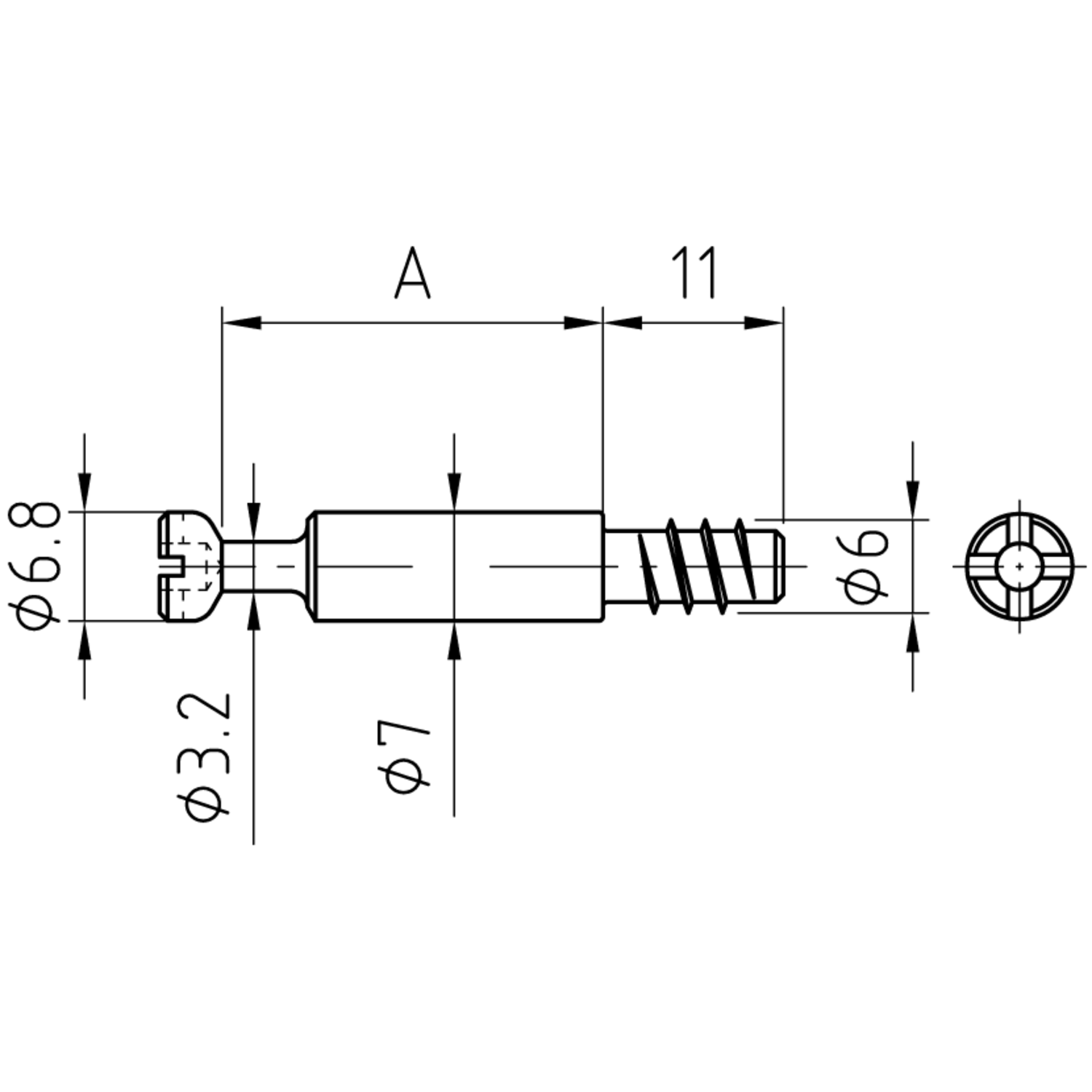 Eurodrevel staal kruis spanmaat 24.3mm