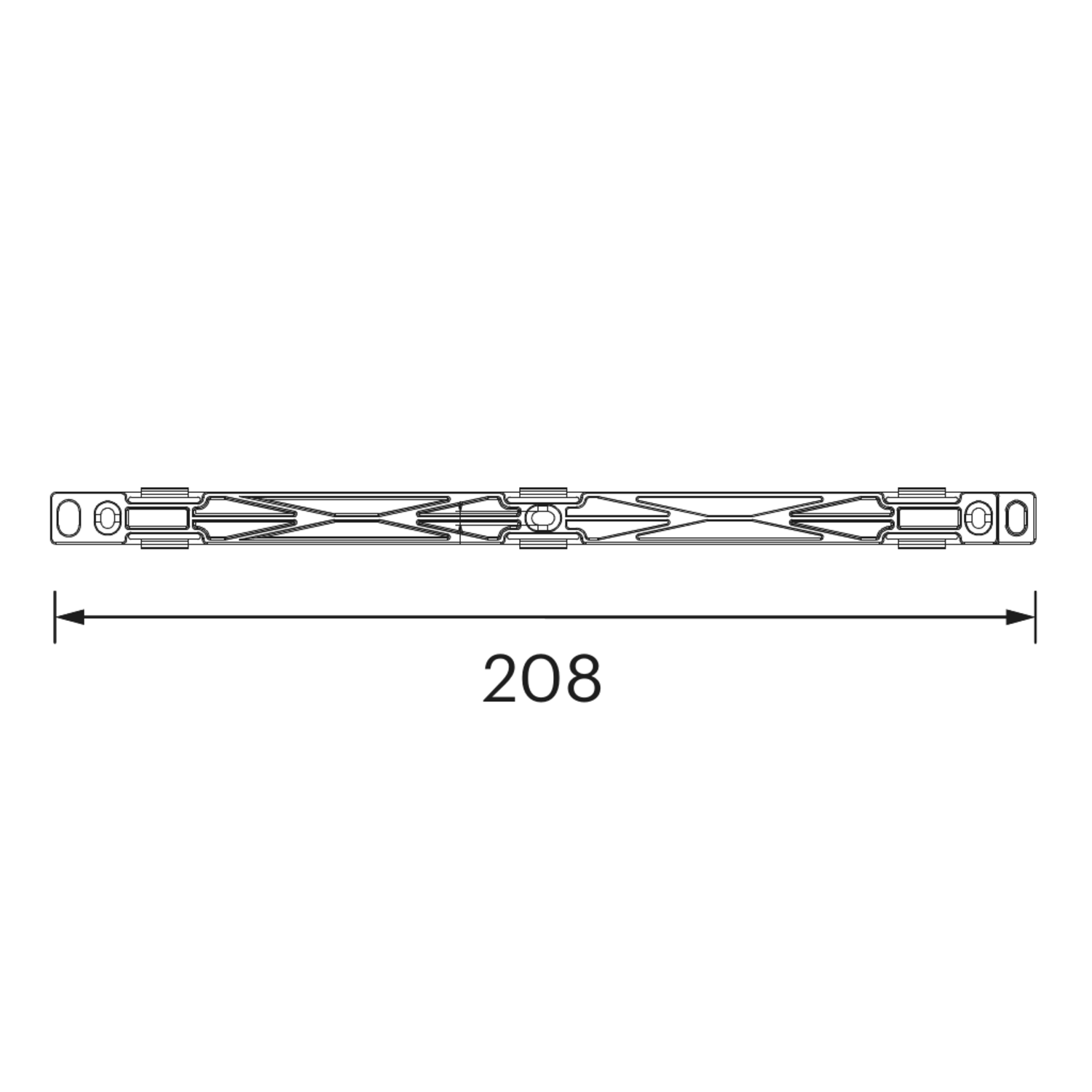 Plaque de montage profilé led Mec1/Mec3 avec vis 