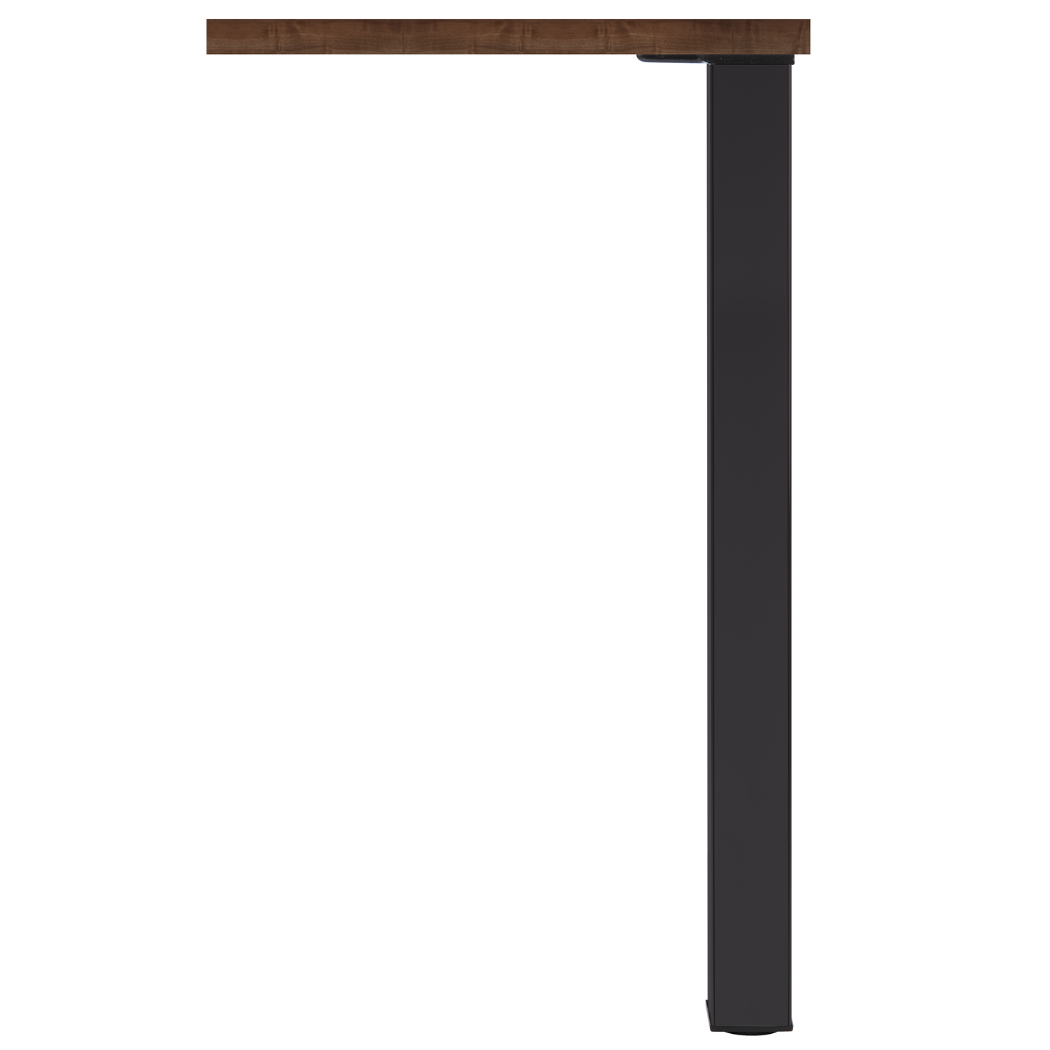 Tafelpoot q60 mat zwart 60x60mm h92 regelbaar