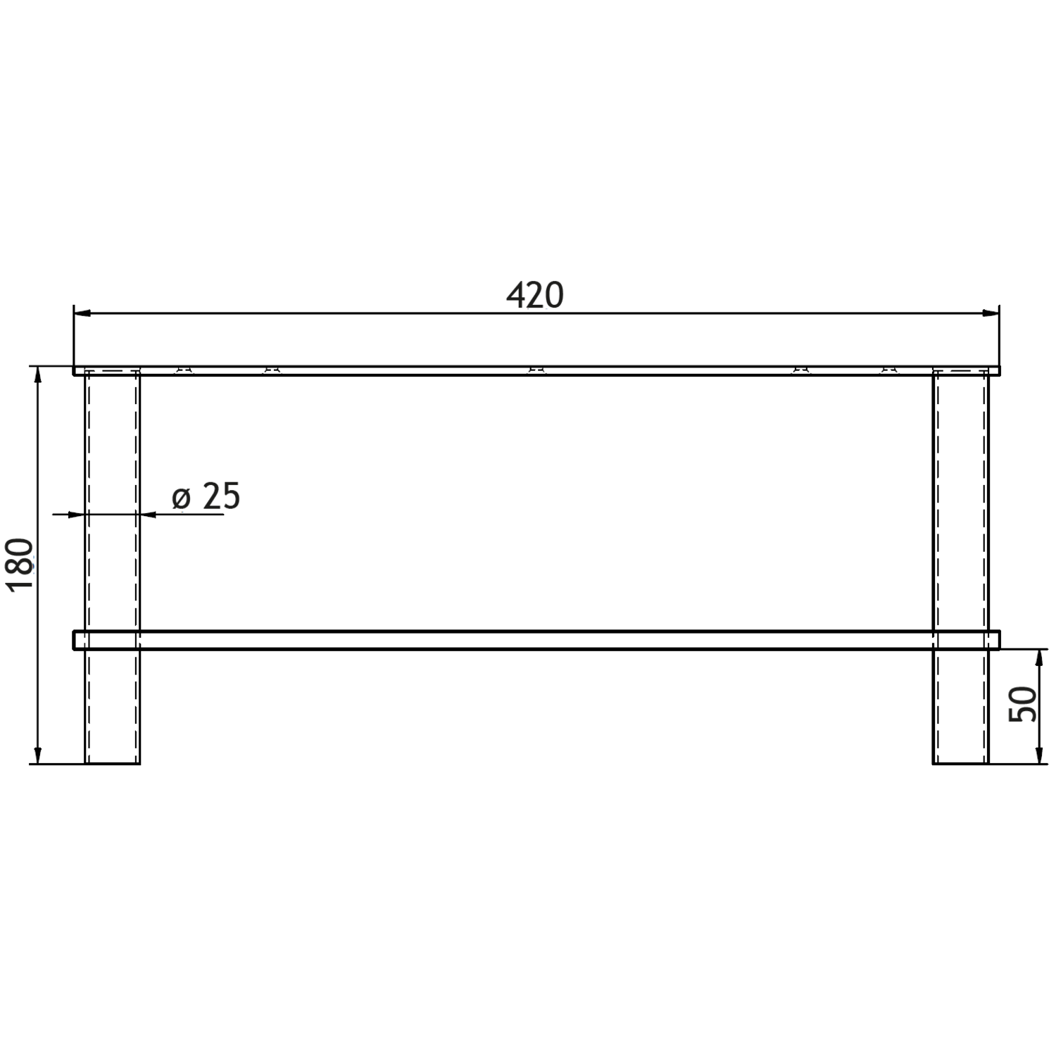 Siena piètement noir pour sideboard