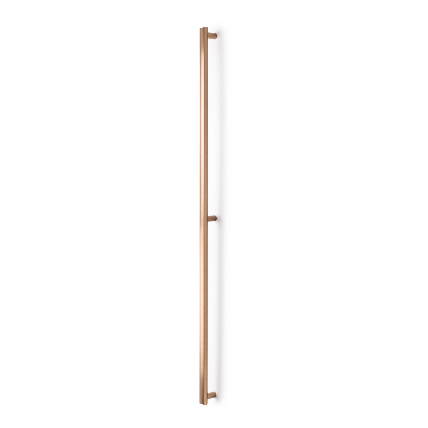 Deurgreep dubbel MOON BIG BA528-1056 L1096 aluminium geborsteld messing cava