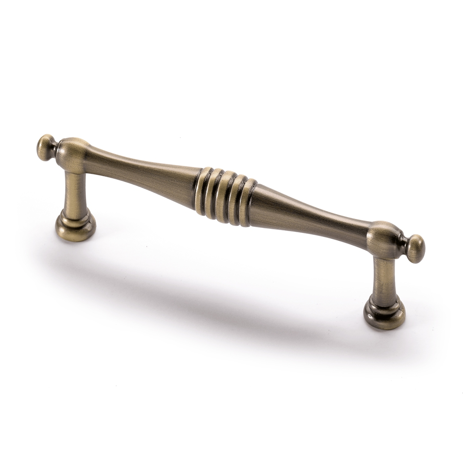 Poignée Osimo, entraxe de perçages 96, L 120 mm, B 13 mm, H 22 mm, ø 13 mm, aspect laiton antique