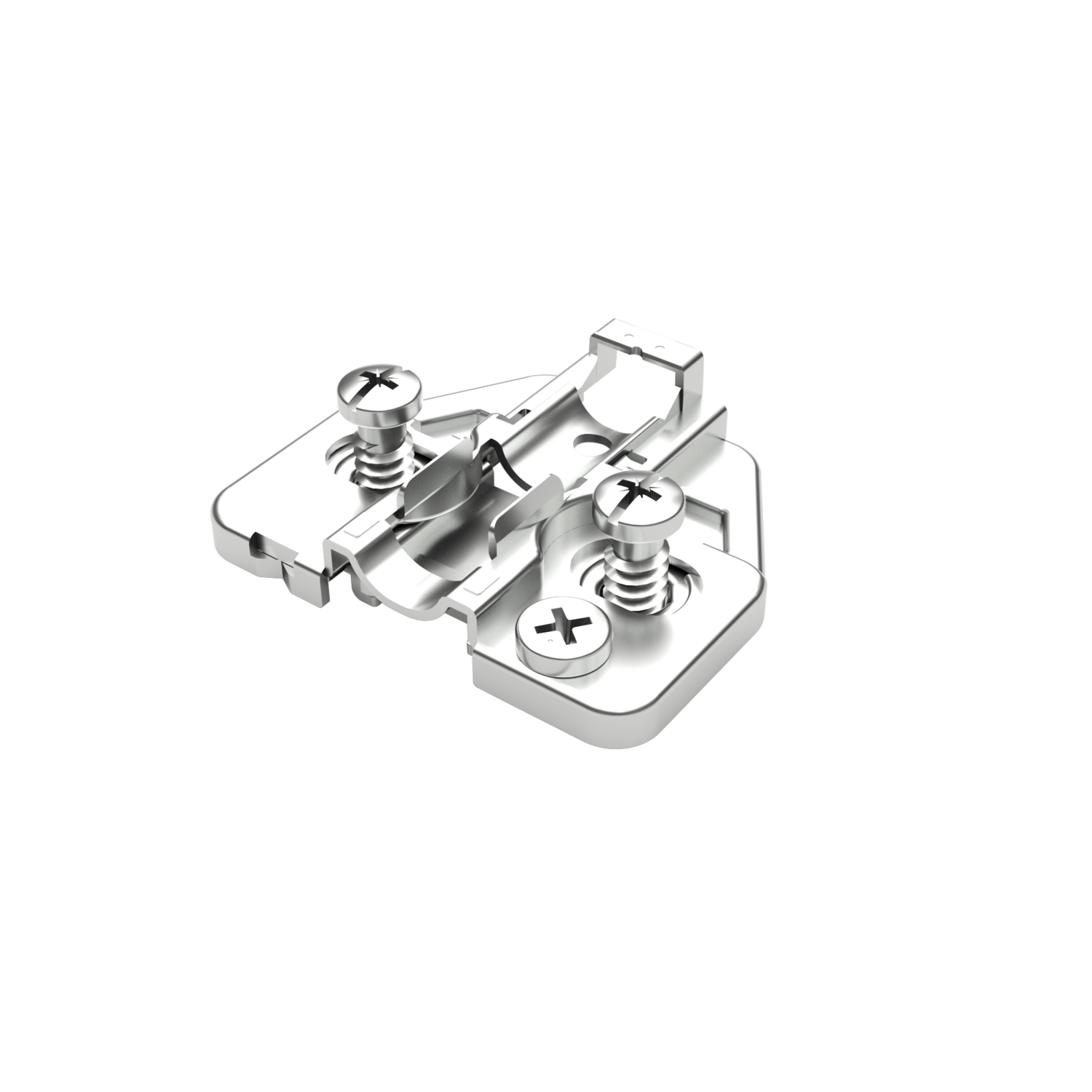 Plaque de mont.regl. 2mm + vis euro 