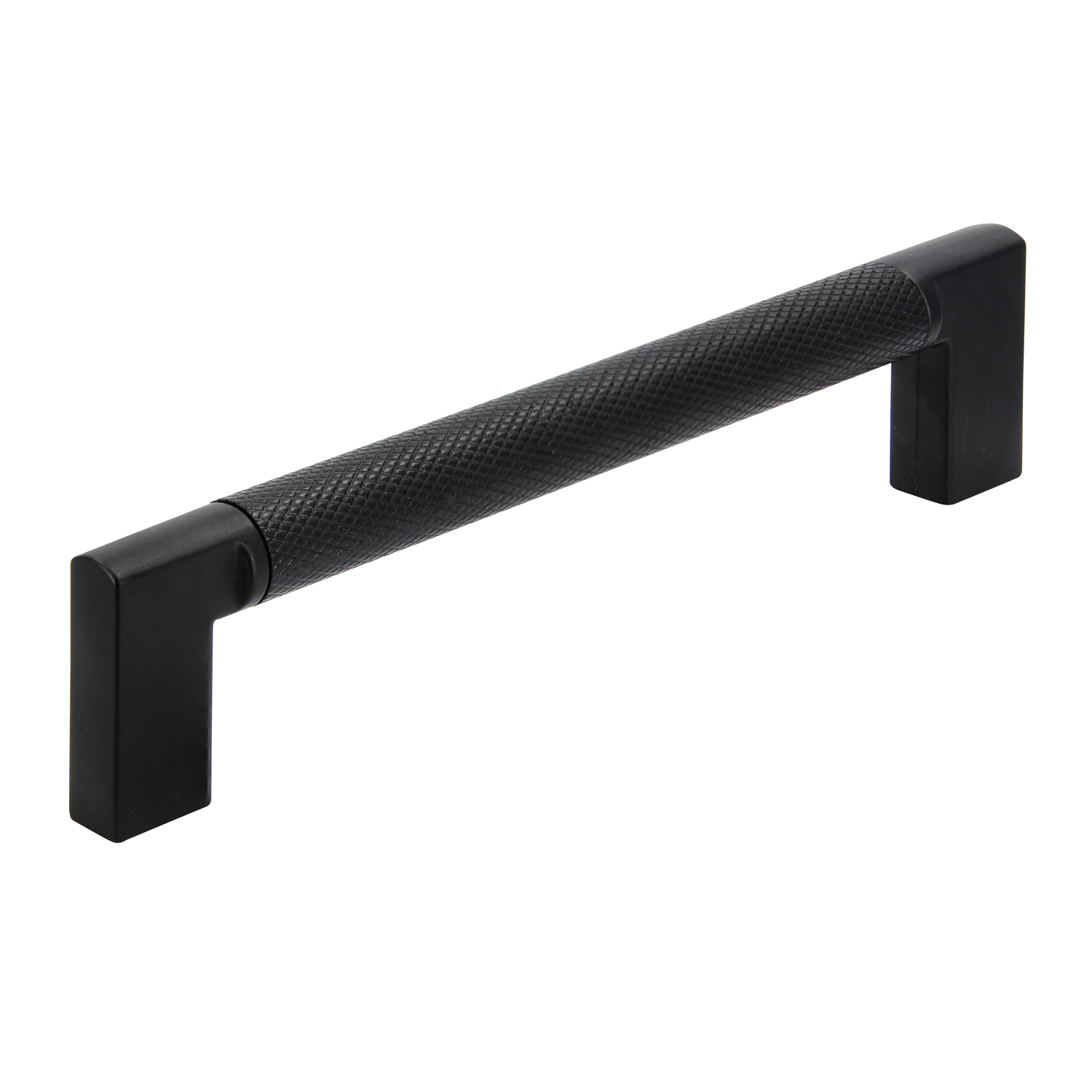 Poignée 96mm alu rainuré noir mat 