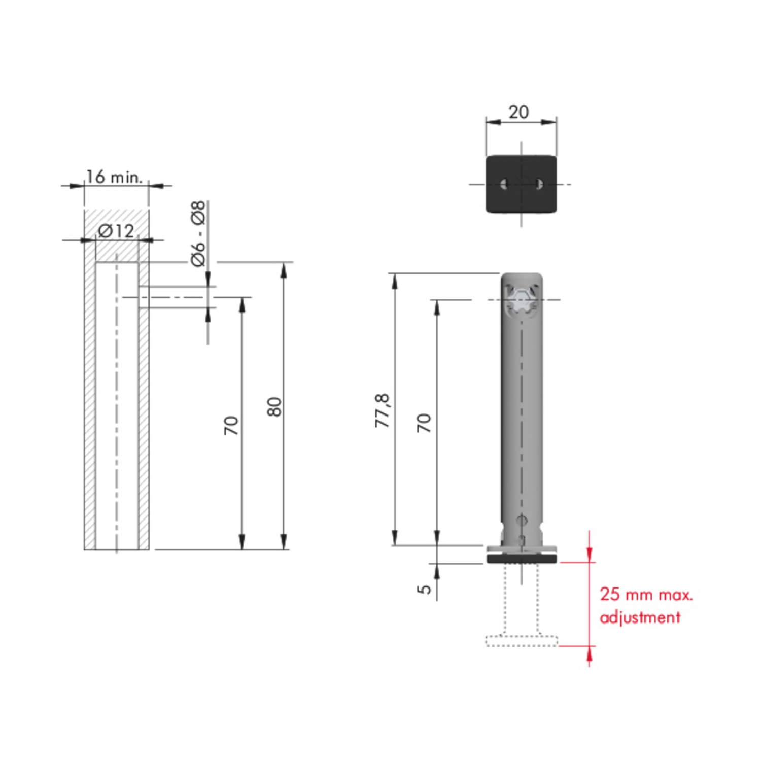 Compensateur pour soccles rekord tech 25mm cc70 