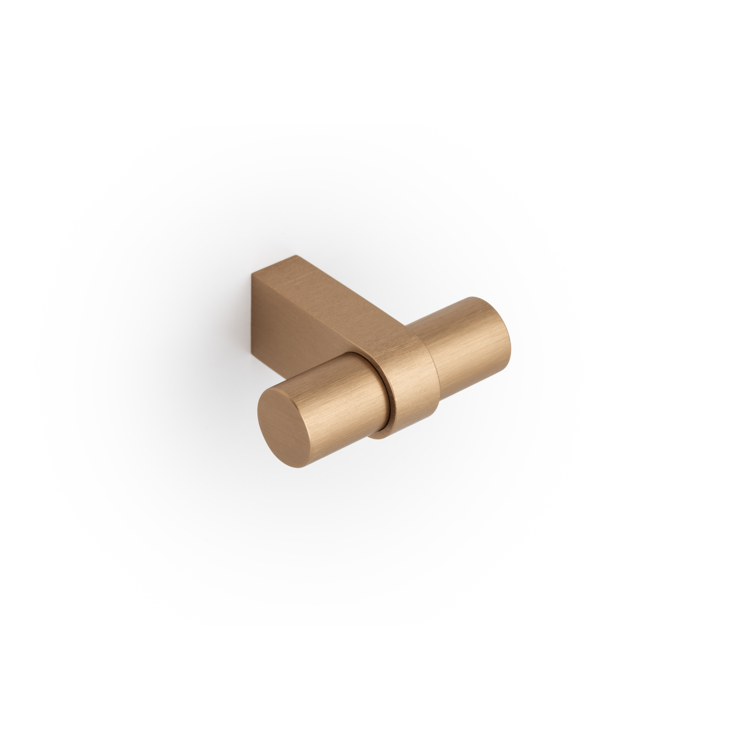 Bouton T NOBB L52 aluminium brossé laiton cava