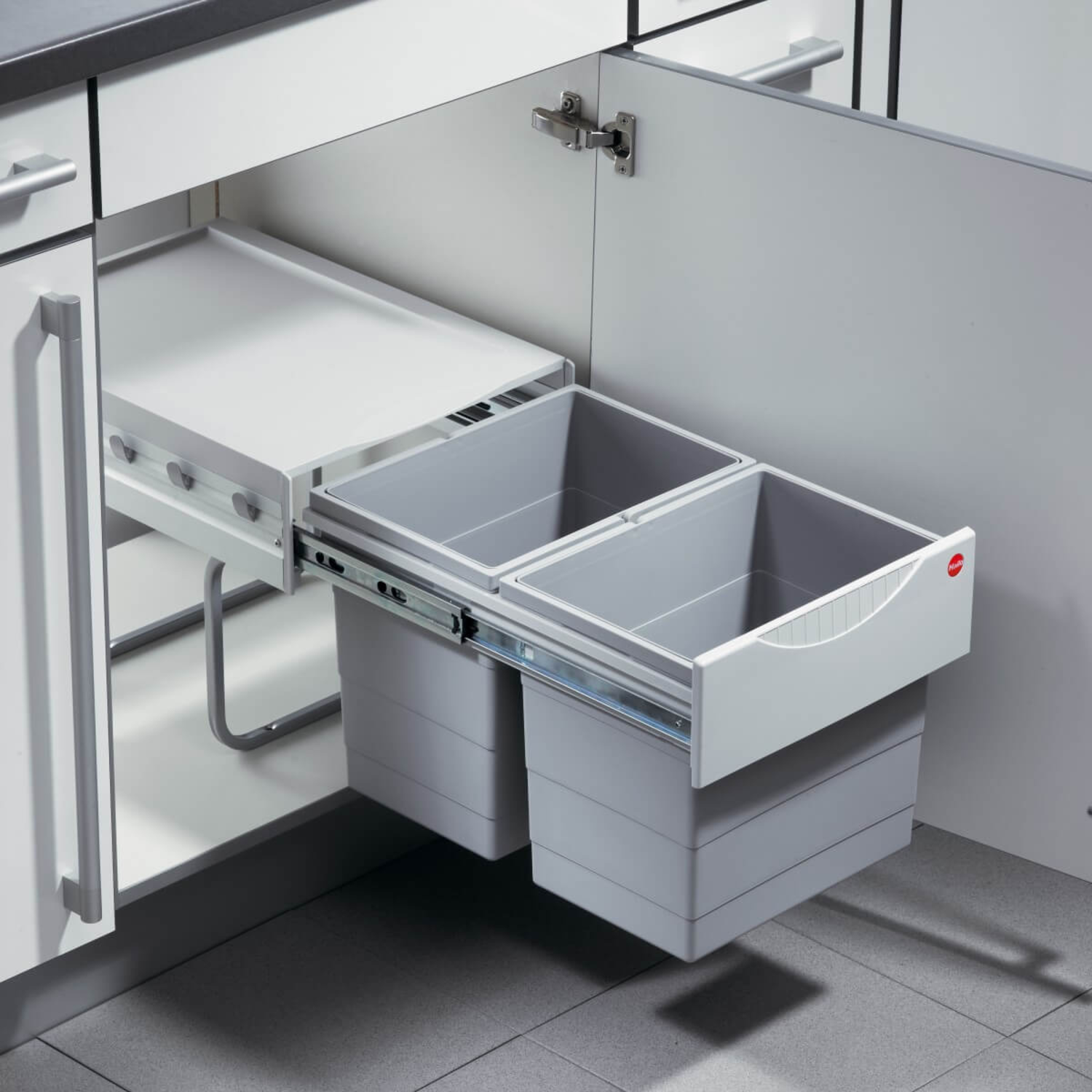 Hailo tandem R ii 2x18l grijs