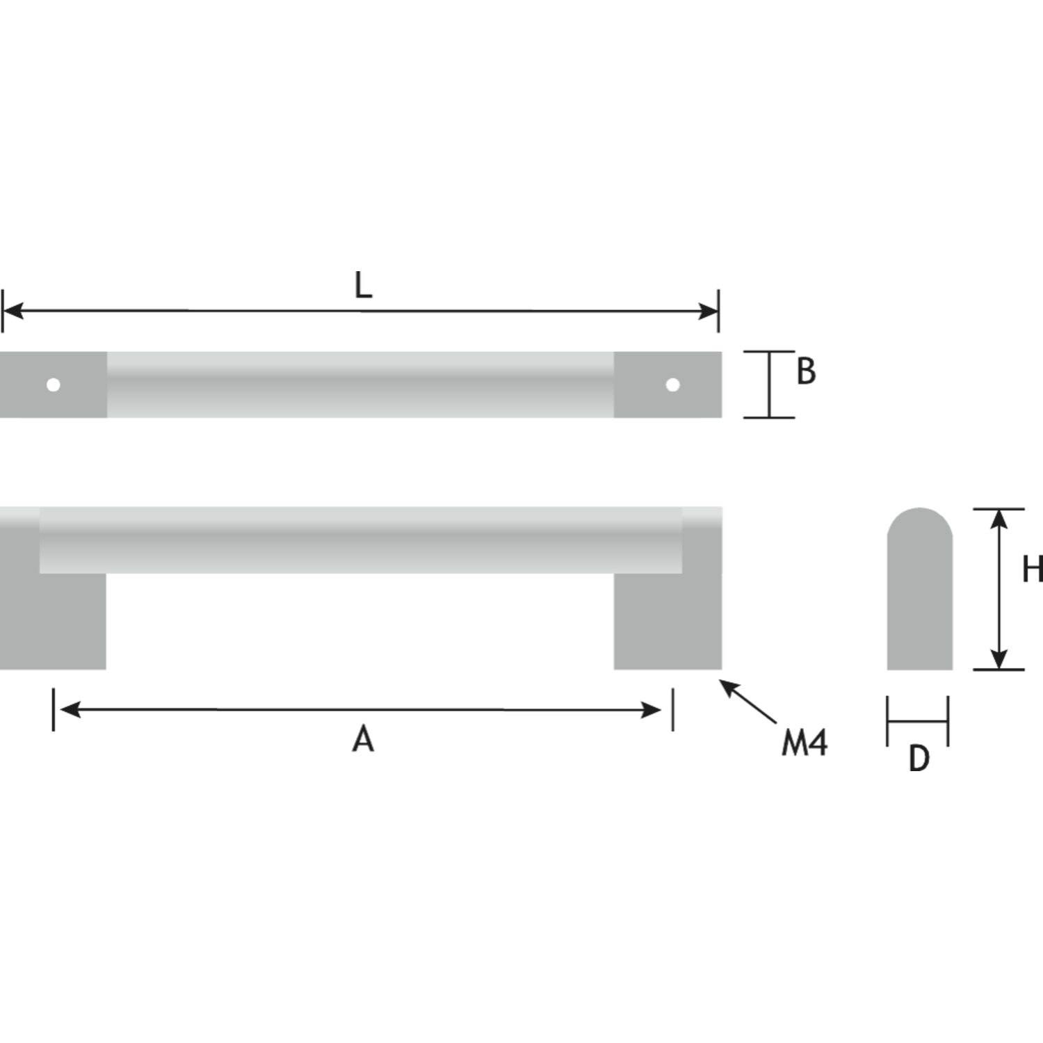 Greep boss afst.459mm dia.22mm RVS-look