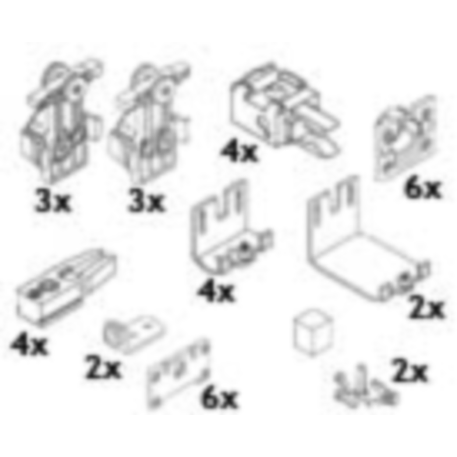 Garniture Hawa Clipo 26 H MS, pour 3 portes 