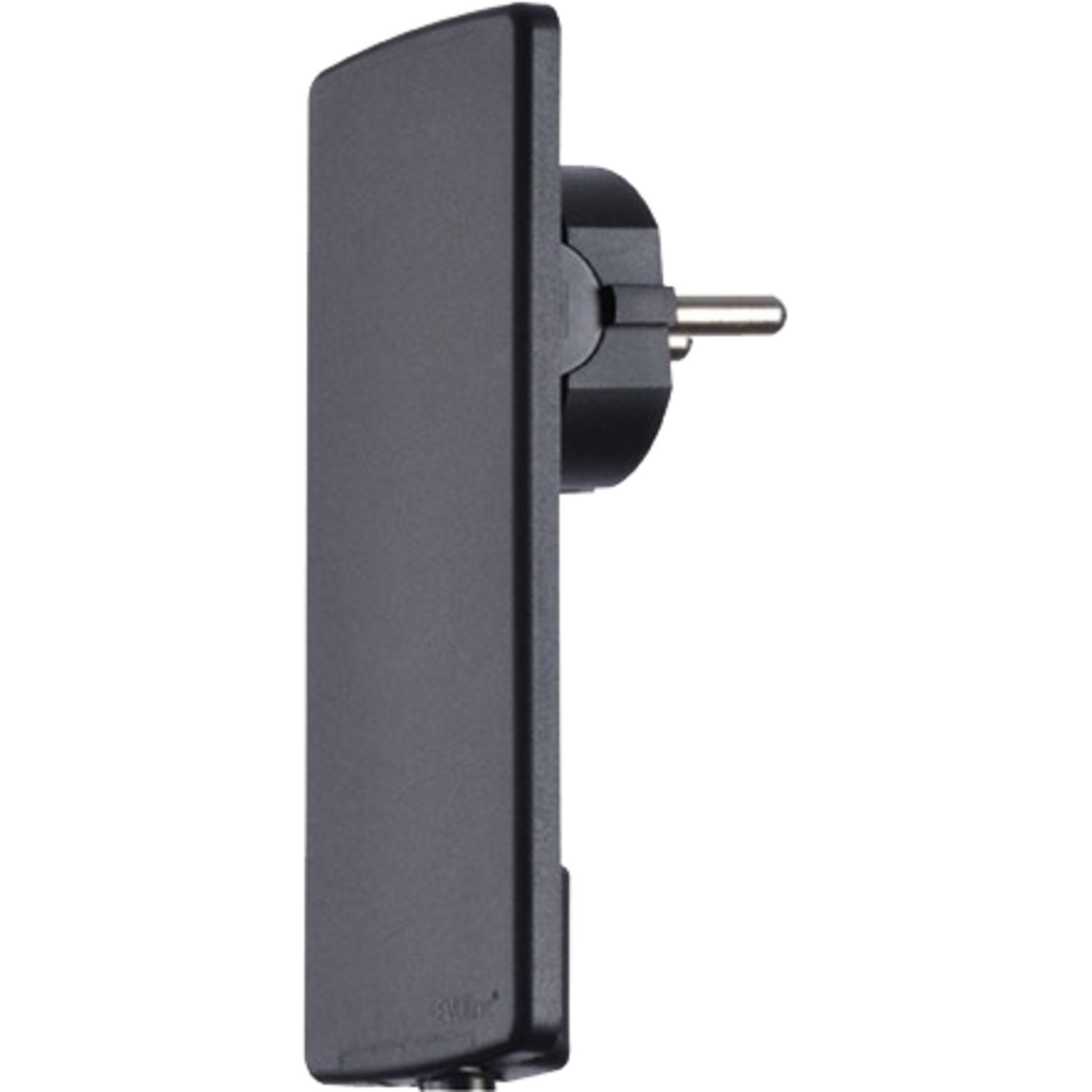 Evoline extra platte plug zwart 250v/16a