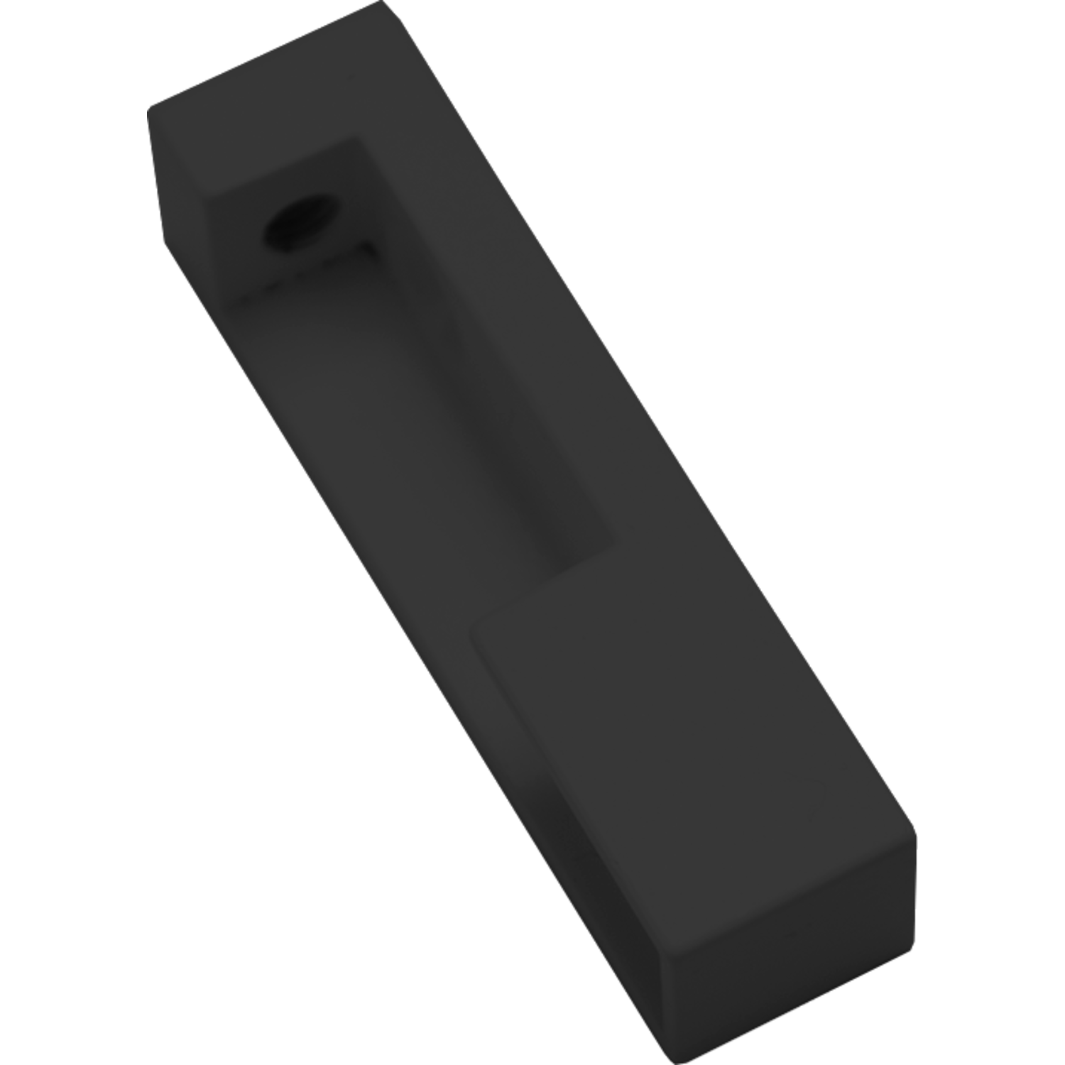 Support gauche pour barre de penderie linear 2    alu noir