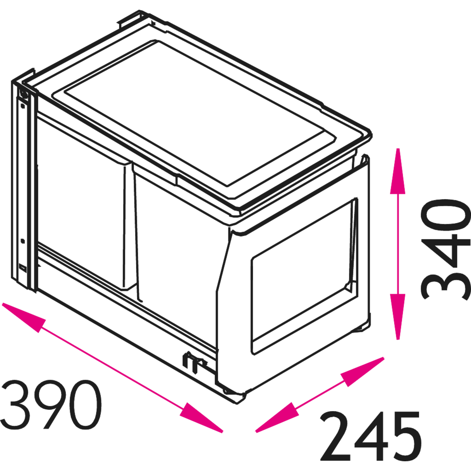 Ekoline afvalemmer 20 l (10 l + 10 l)