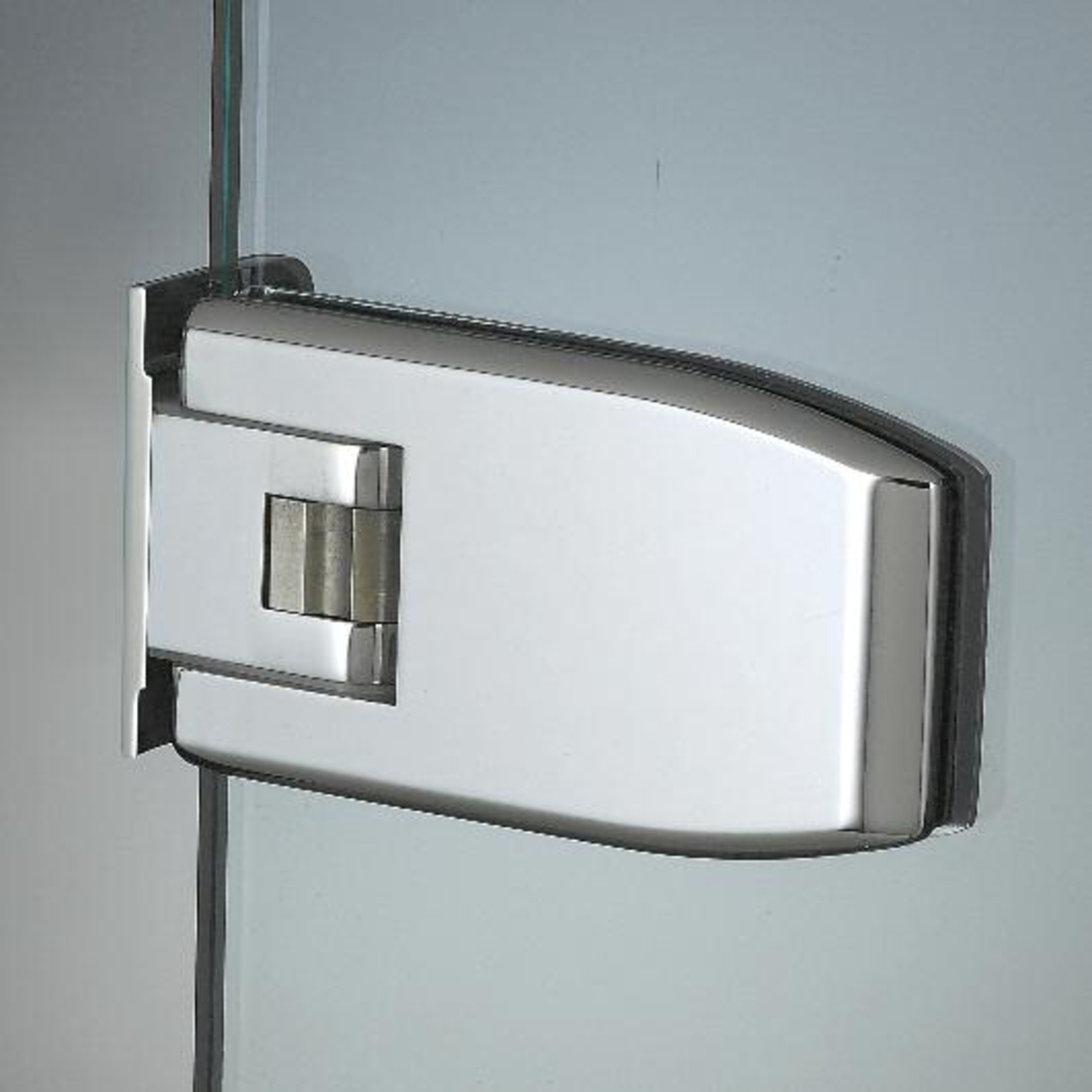 Verstelbare laterale scharnier wand/glas, voor 8/12 mm glas, B110 H60, chroom