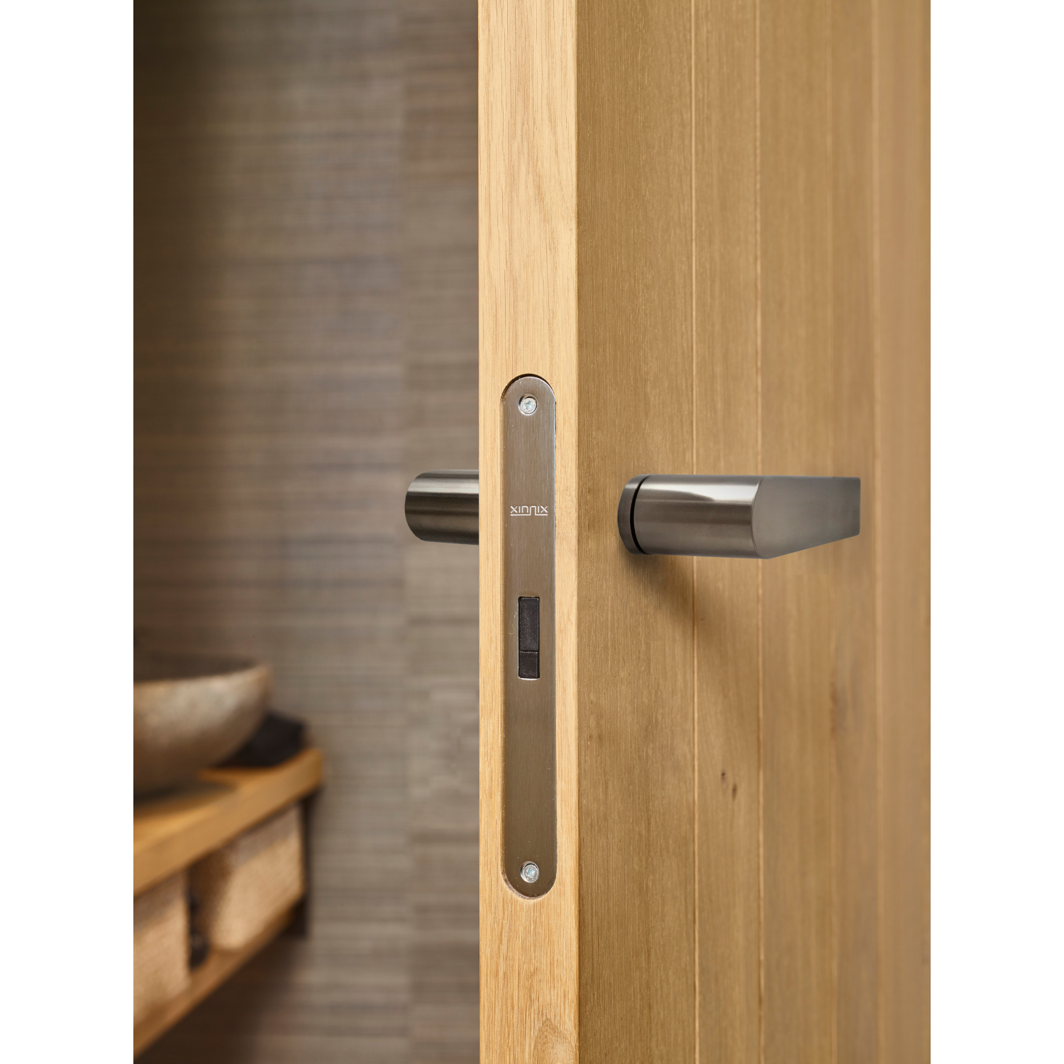 Xinnix serrure magnétique pz85 chrome mat 190x22mm  sans contre-plaque