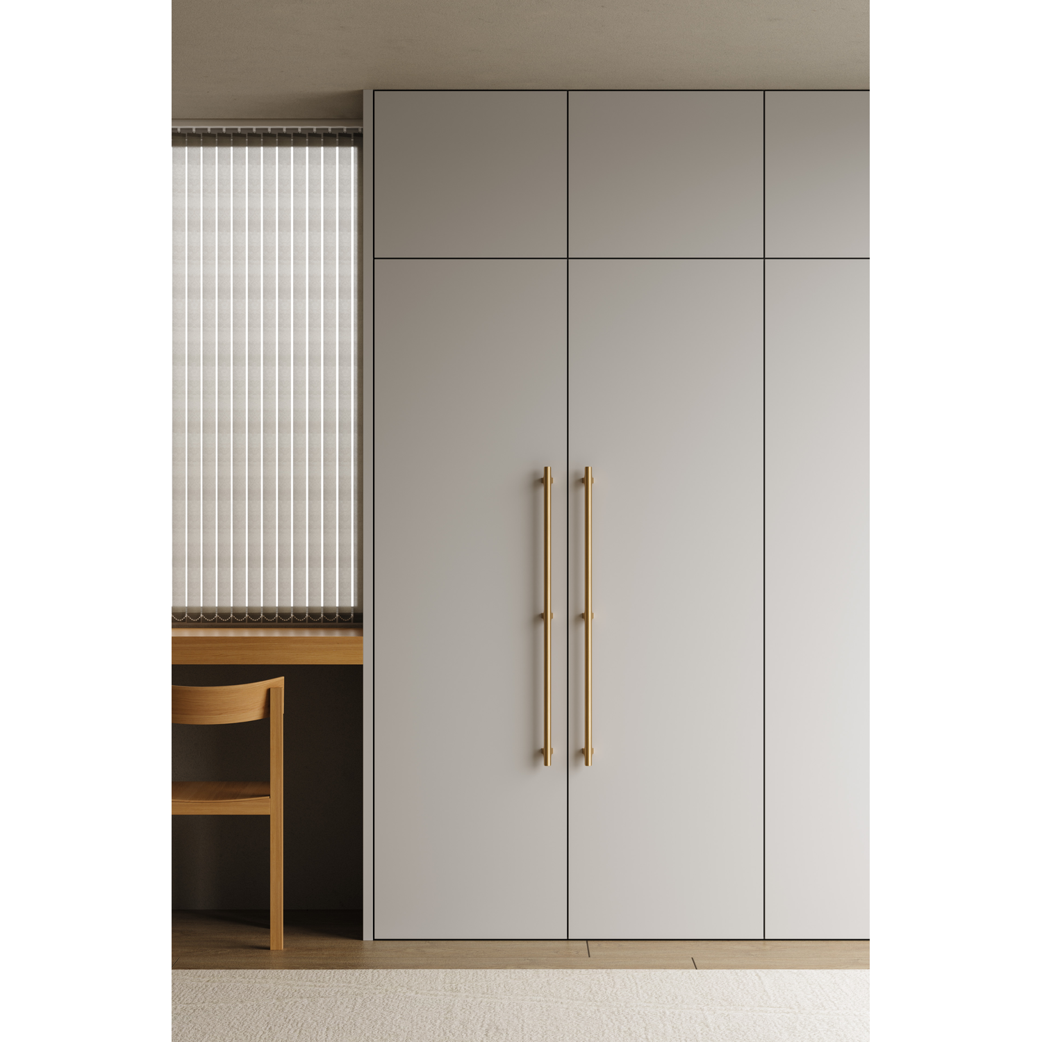 Poignée HINOKI BIG BA416-832 L916 aluminium brossé noir