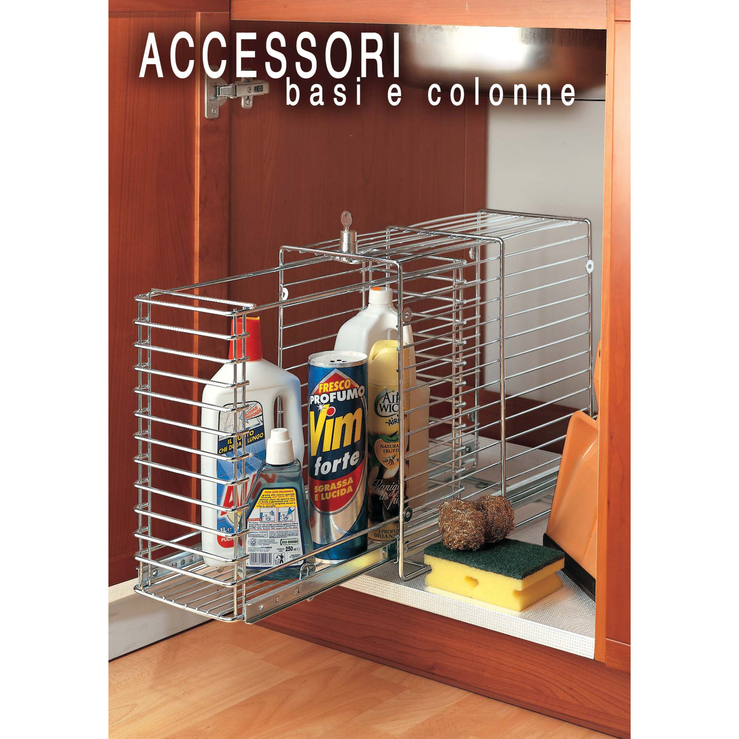 Panier veroullable 200x425x395 mm chrome  