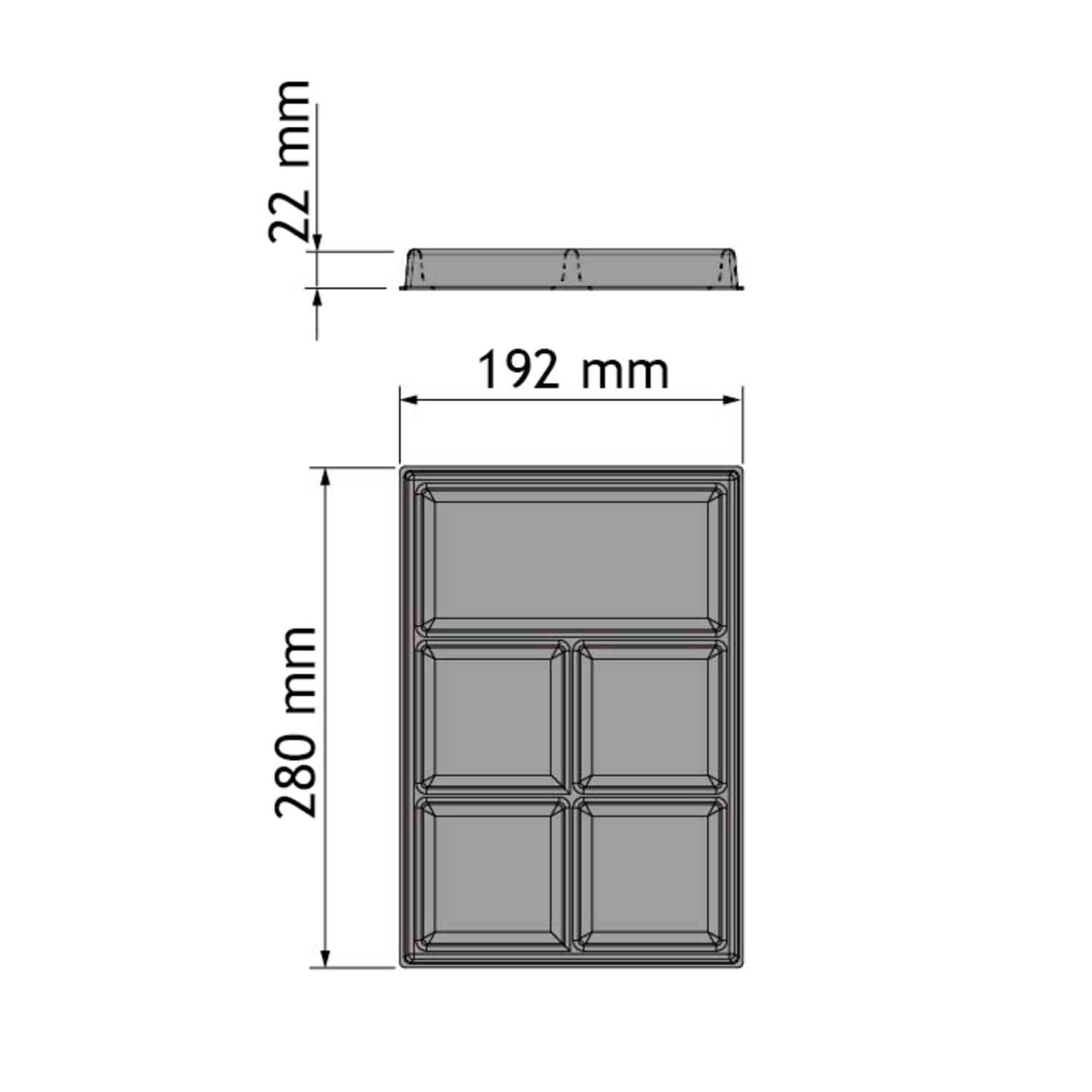 Chic line rangement accessoire l.192  p.280mm 