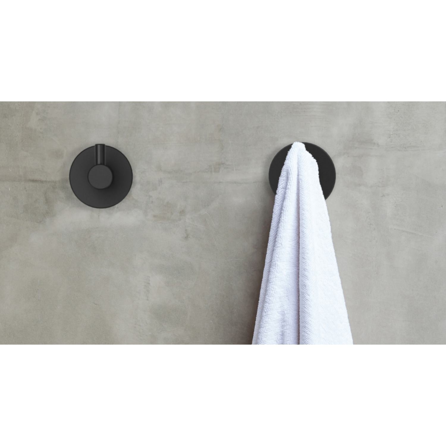 Porte-manteau rond noir 35 x 42mm 