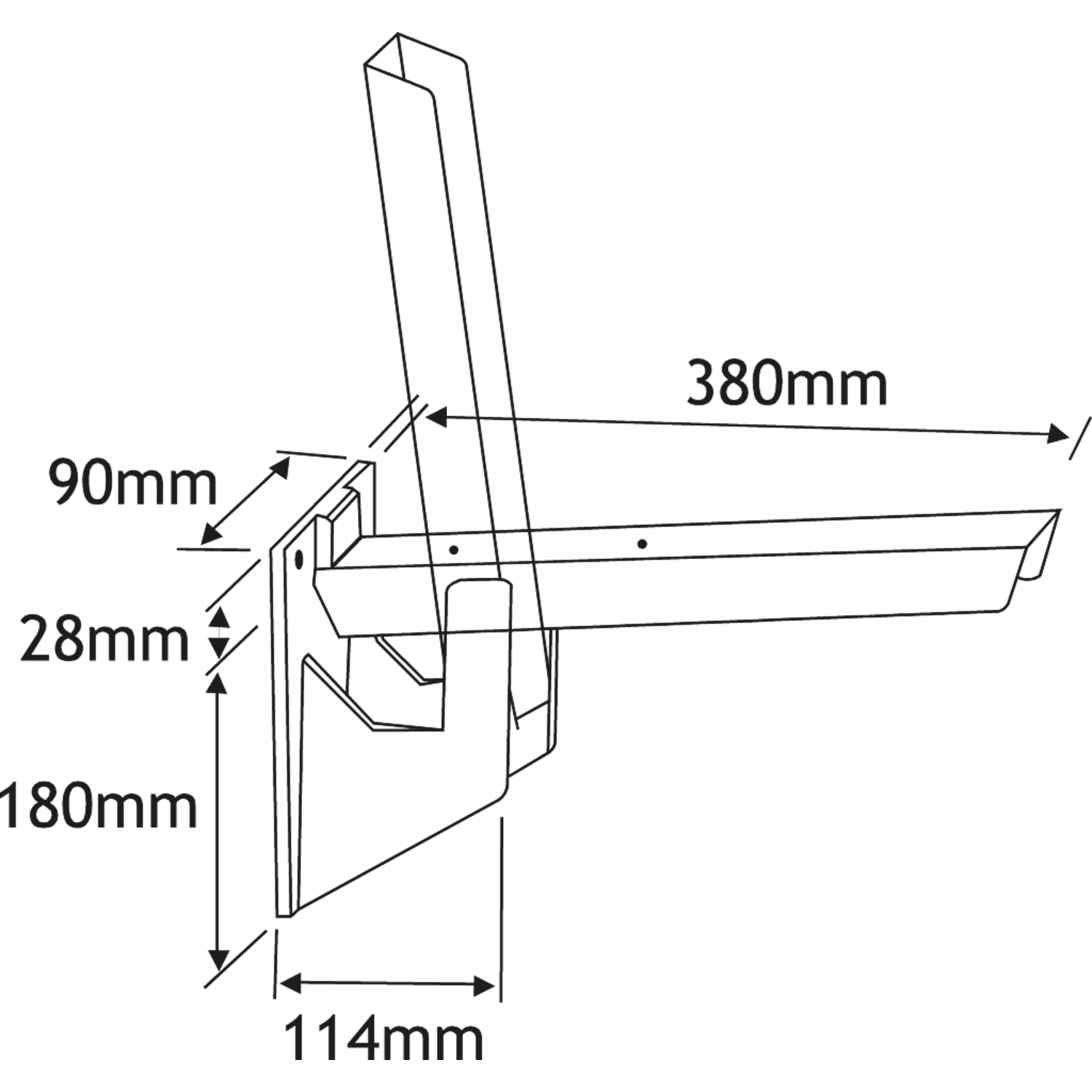 Hebgo zitconsool 380mm