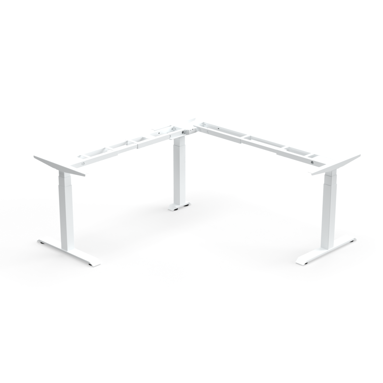 Piètement bureau E-Corner flex TQD 600-1250 blanc 