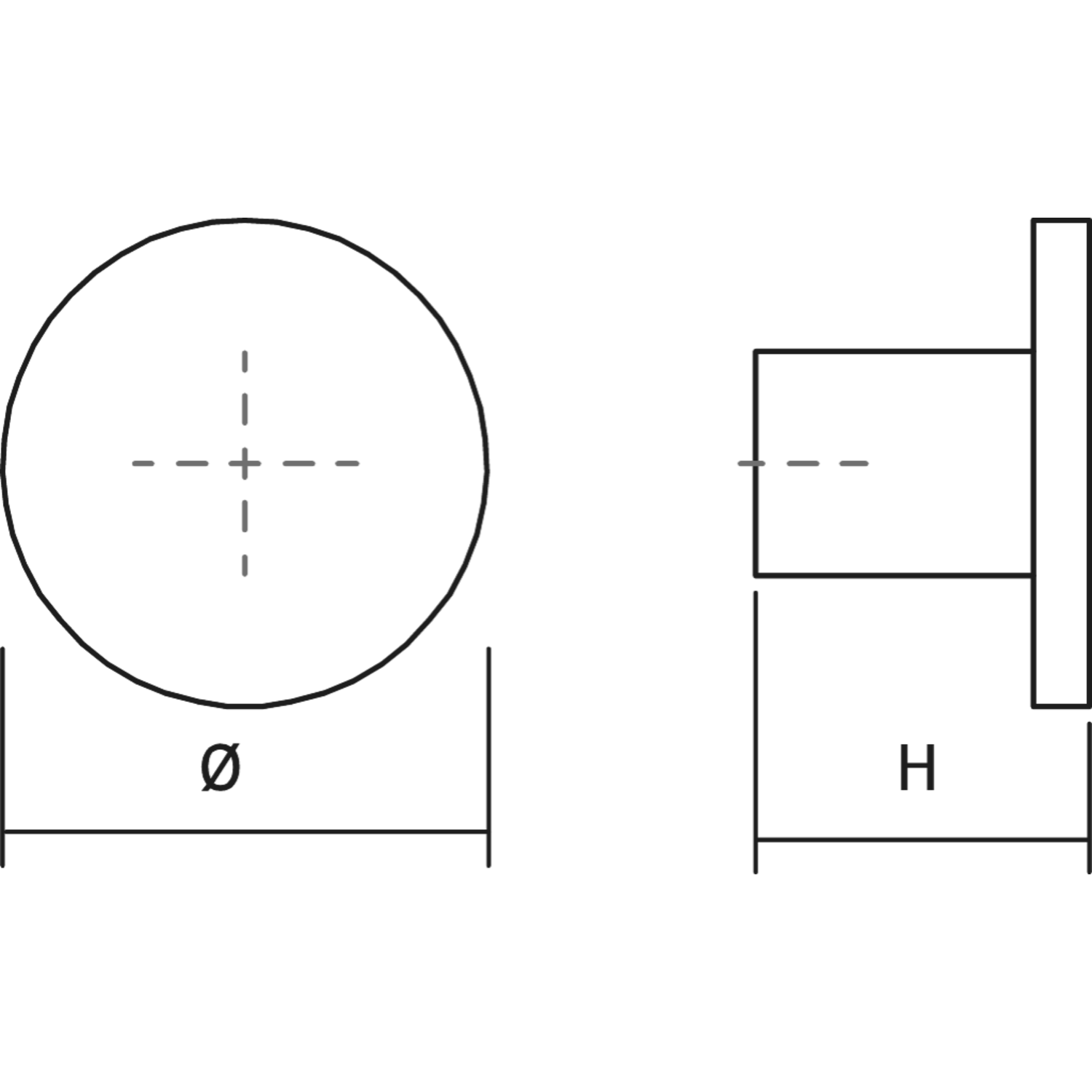 Knop COMO Ø26 zamak mat wit