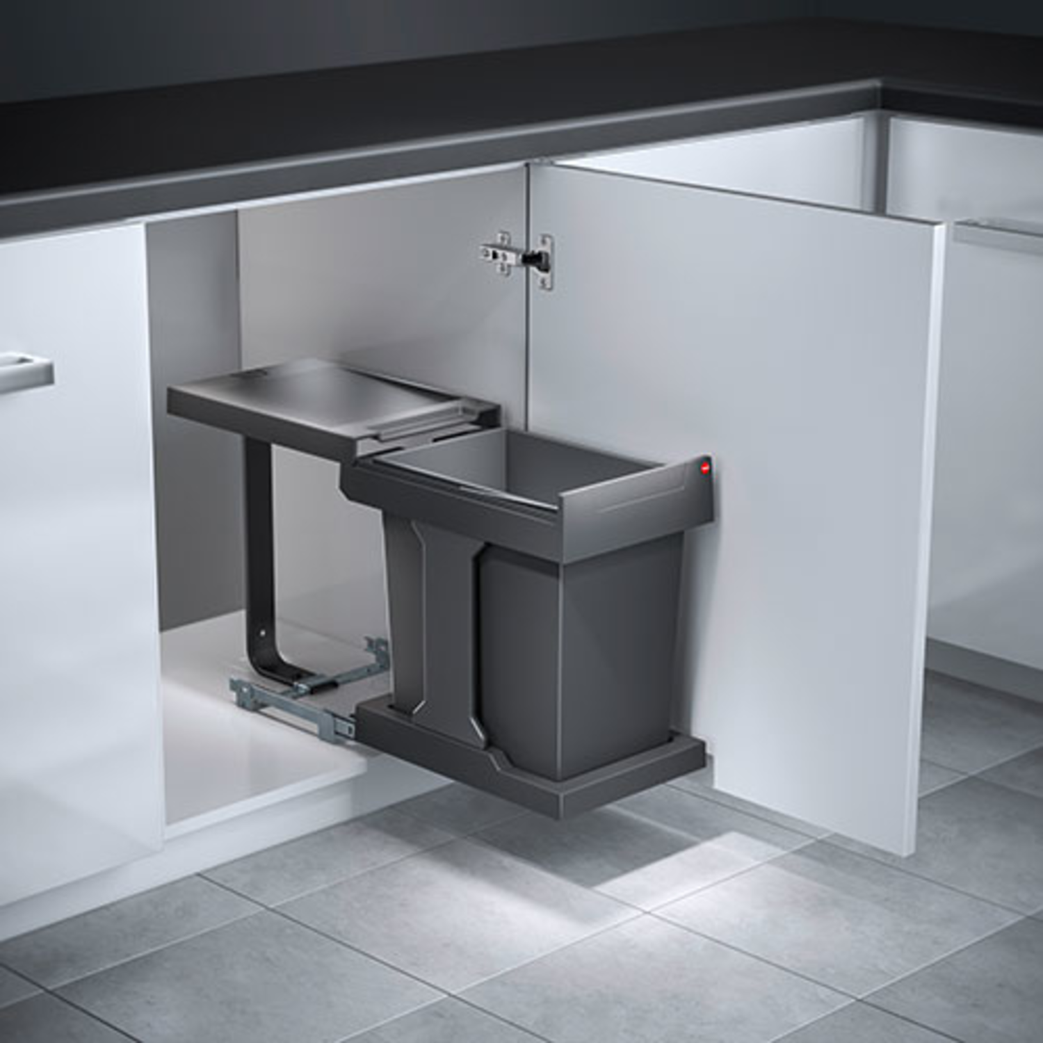 Poubelle hailo solo anthracite 20l 