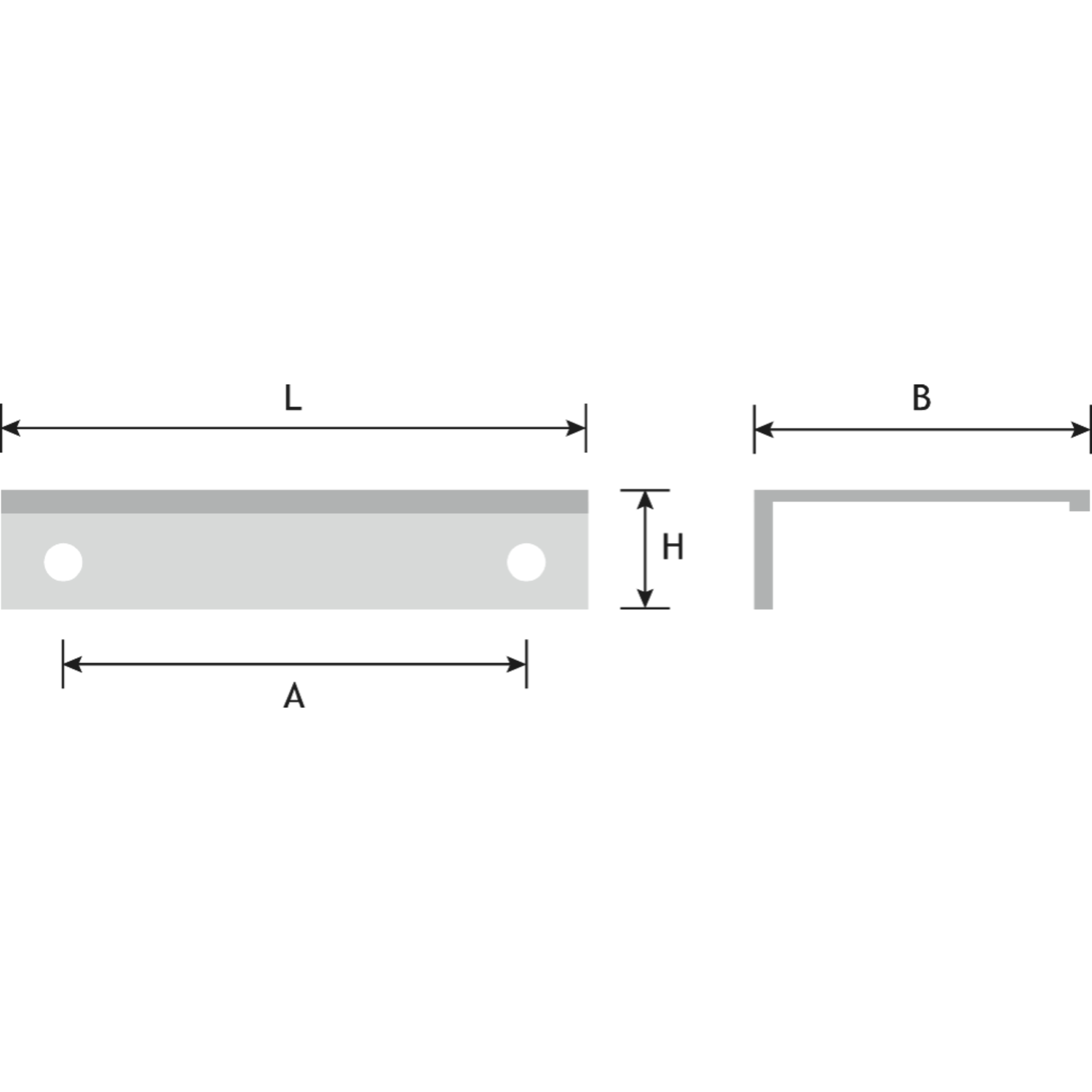 Hoekgreep alu/wit 40x1.6 ba : 24mm