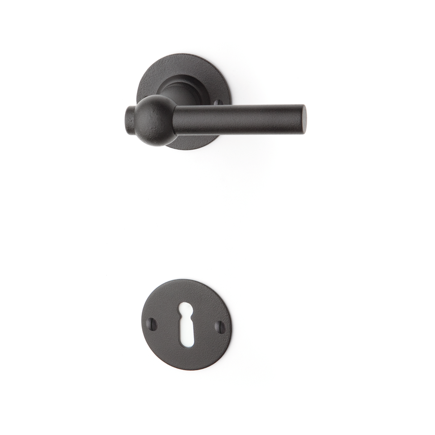 Quincalux poignee de porte (1 pr) 124l-00 fer noir  