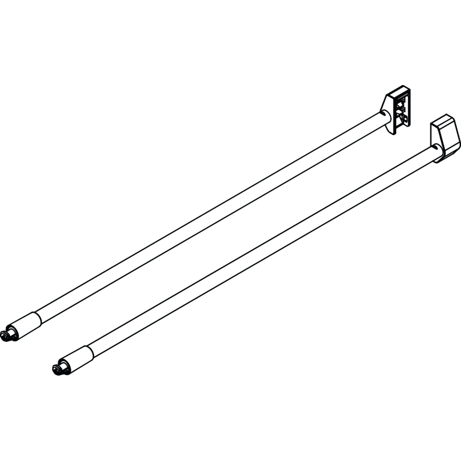 Rambarde DWD XP l600mm argent à visser 