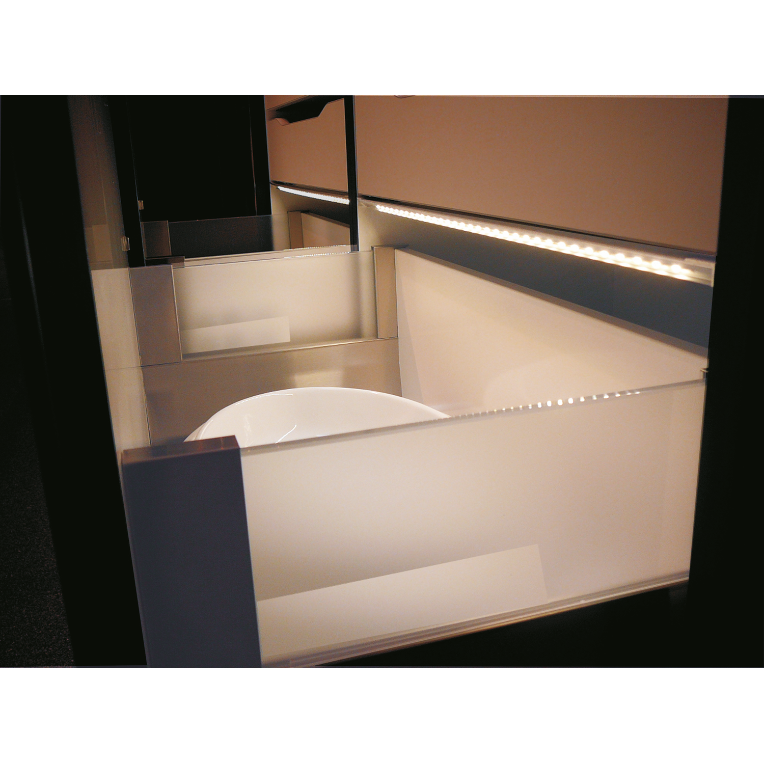 45° ledstrip k 50 / warm wit 3200K462mm +magneetschakelaar