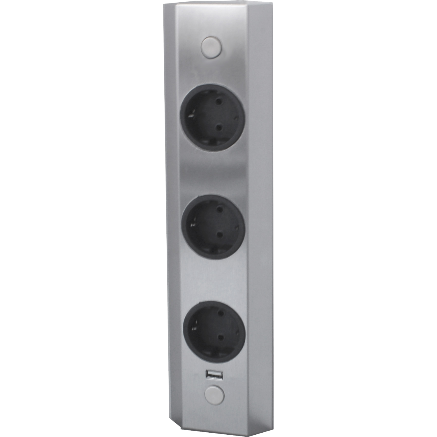 Box multiprises 3p b-f + usb 320mm inox  