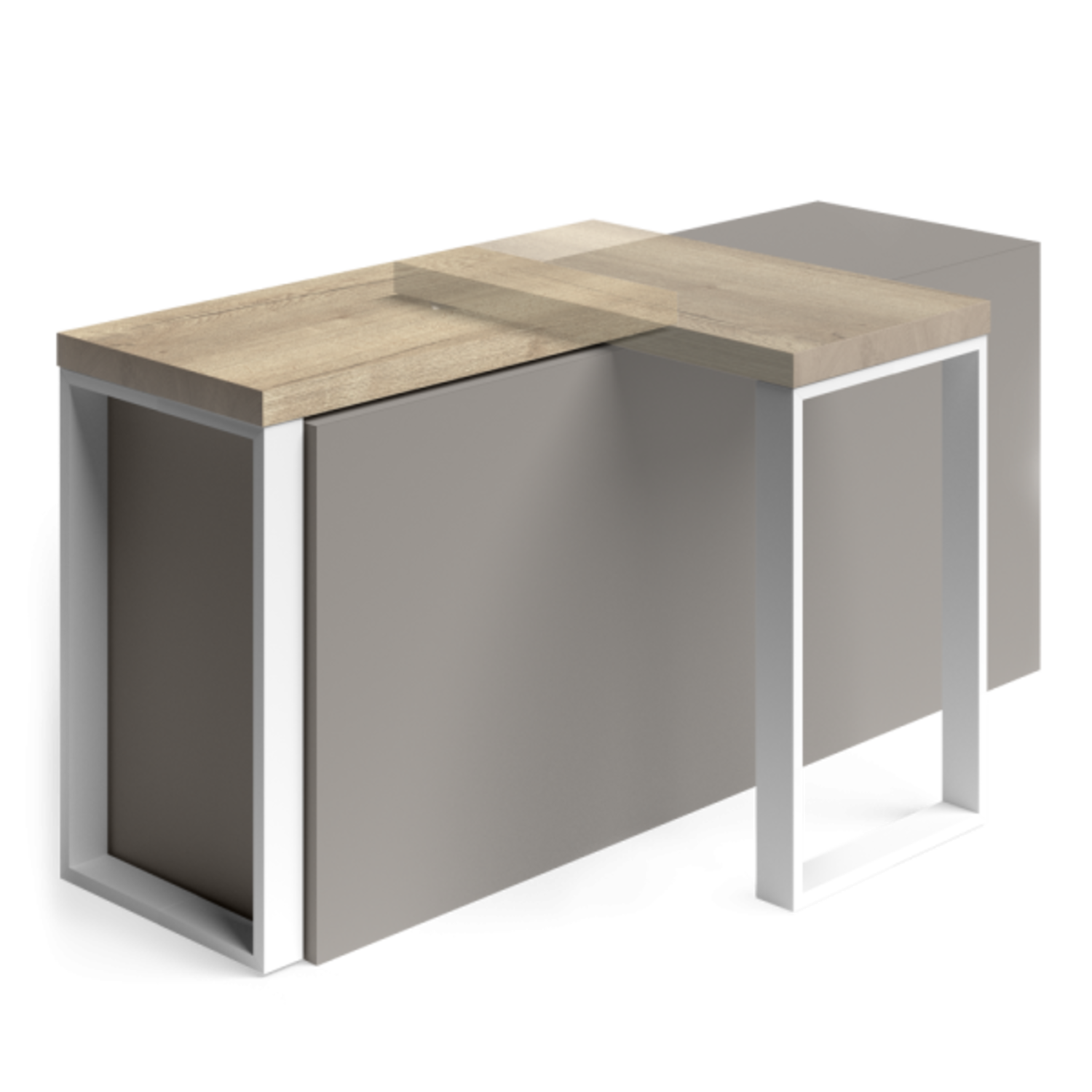 90° arm. pivot. tafel (+ voet - excl blad) 800mmx5
