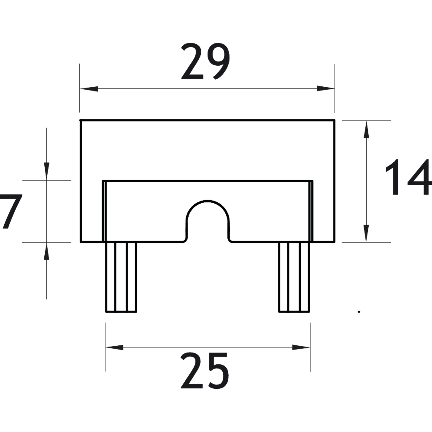 Embout profil Led channelline 12 anthracite 