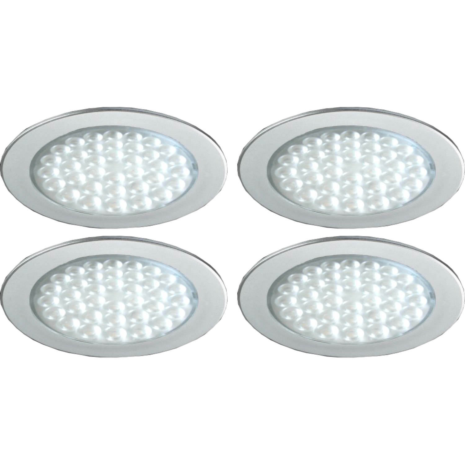 Hera set 4 x r-68 Led 2.5w 24V 3000K look inox +transfo Led 30
