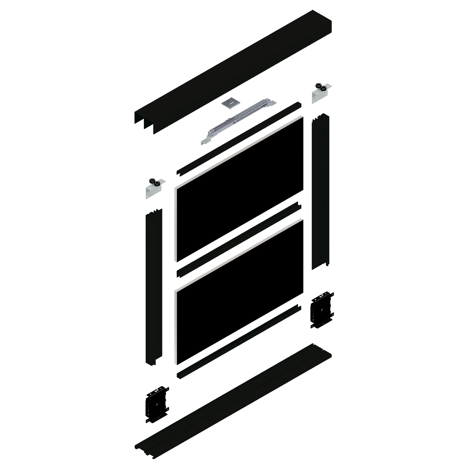 Profil-H horizontal PRH10V Terra 4m alu noir  