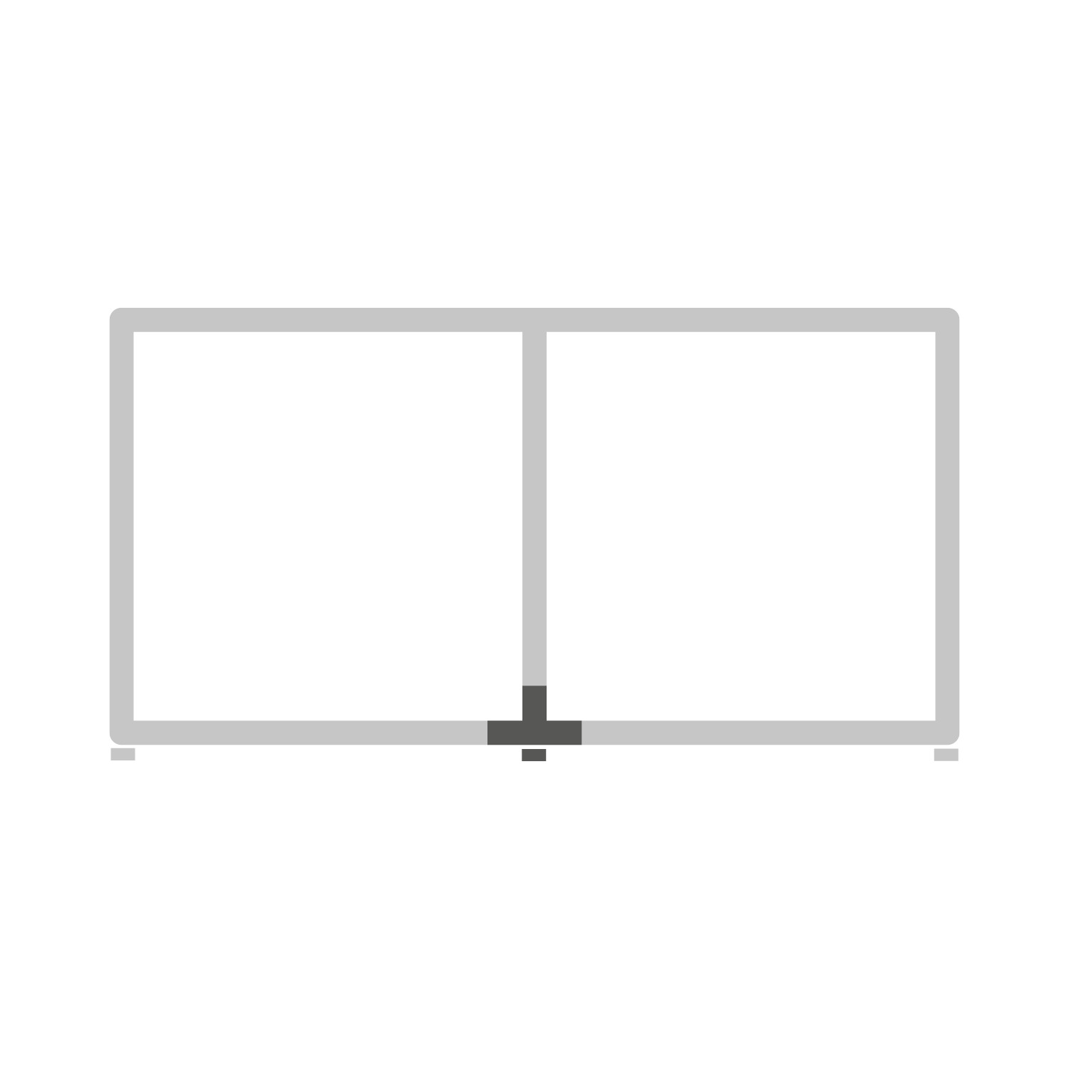 Cadro 3-voudig 2D-verbindingshoek met hoogteverstelling roestvrij staal finish