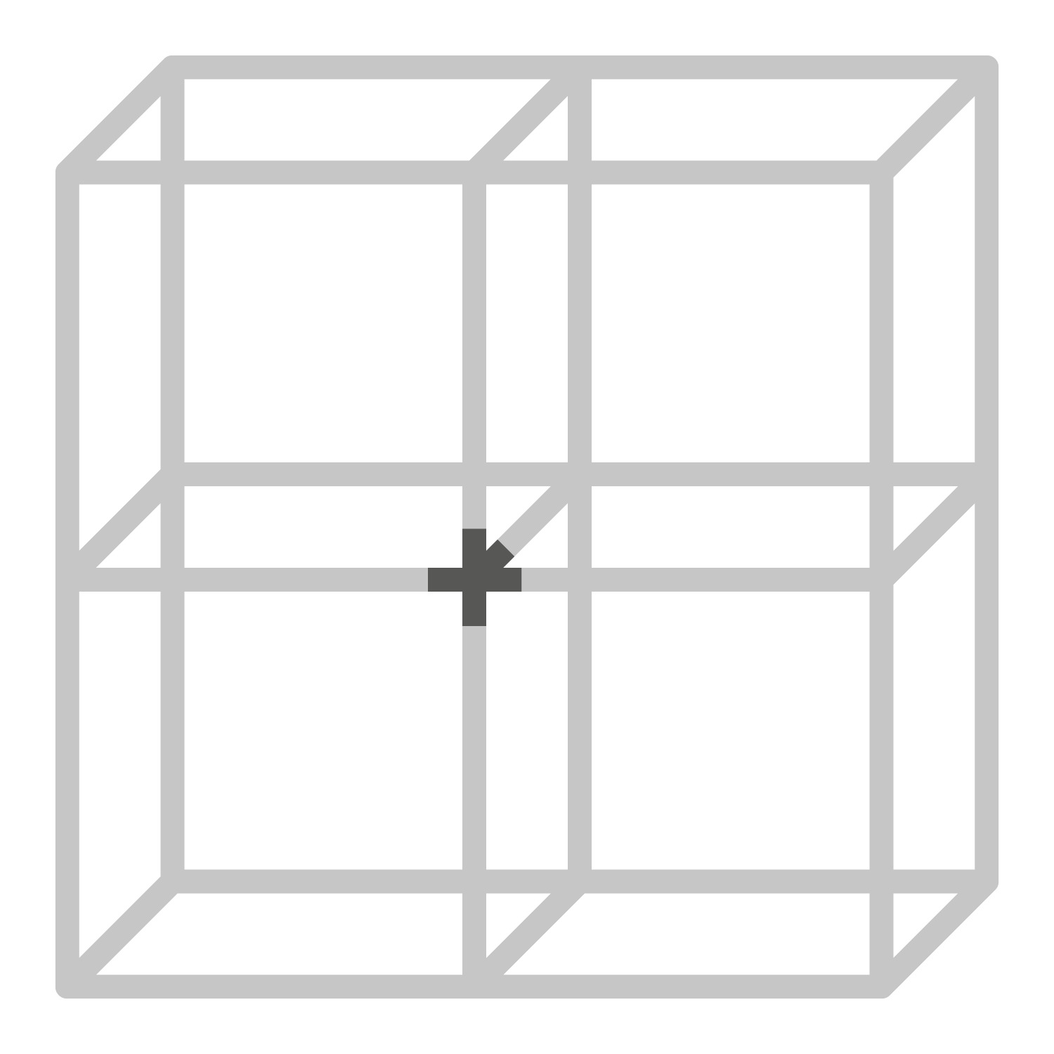 Cadro 5-voudig verbindingshoek roestvrij staal finish