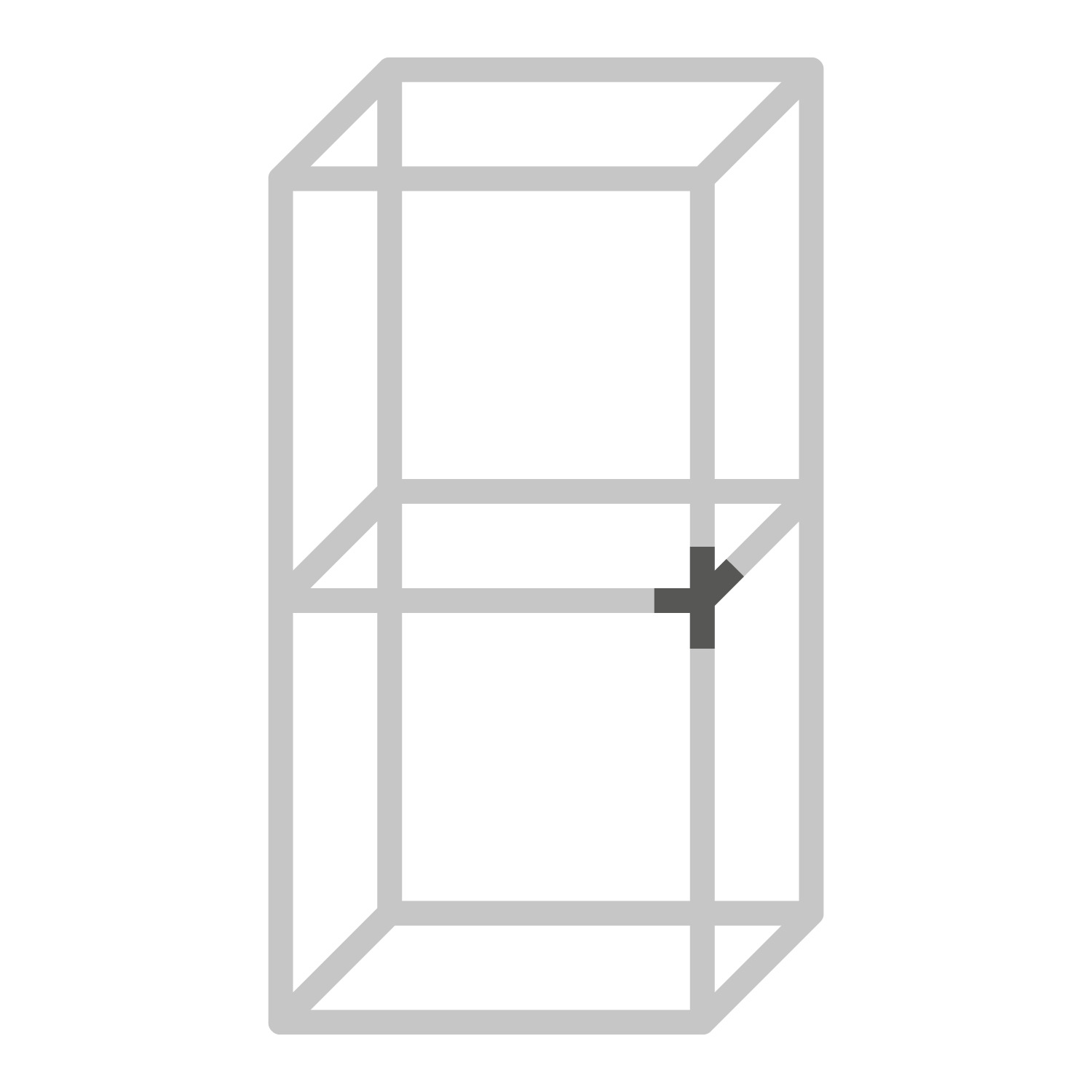 Cadro 4-voudig verbindingshoek led-verbinding mat zwart