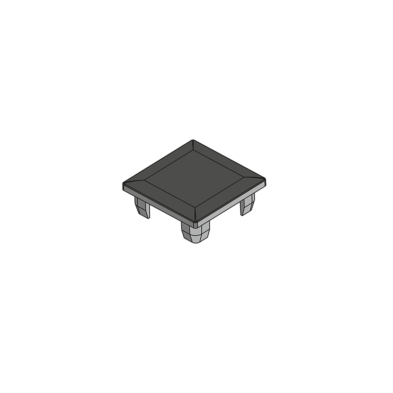 Cadro Cache pour profilé standard gris